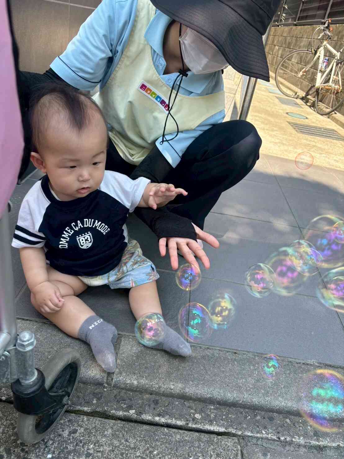 シャボン玉をしました☆