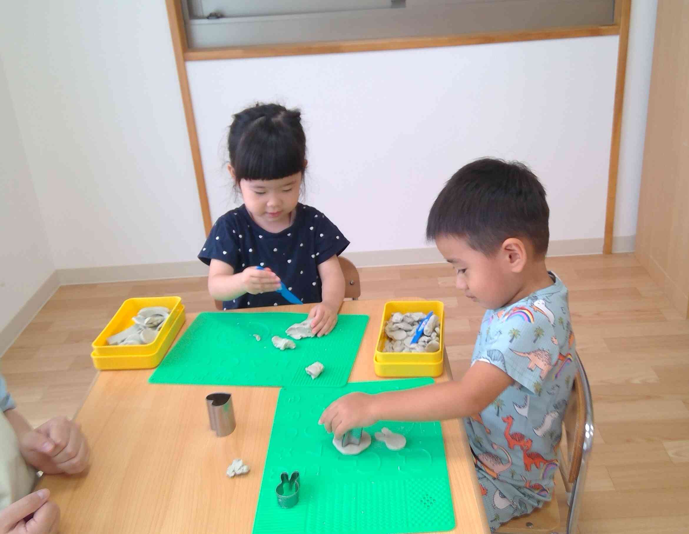 粘土遊びをしました☆