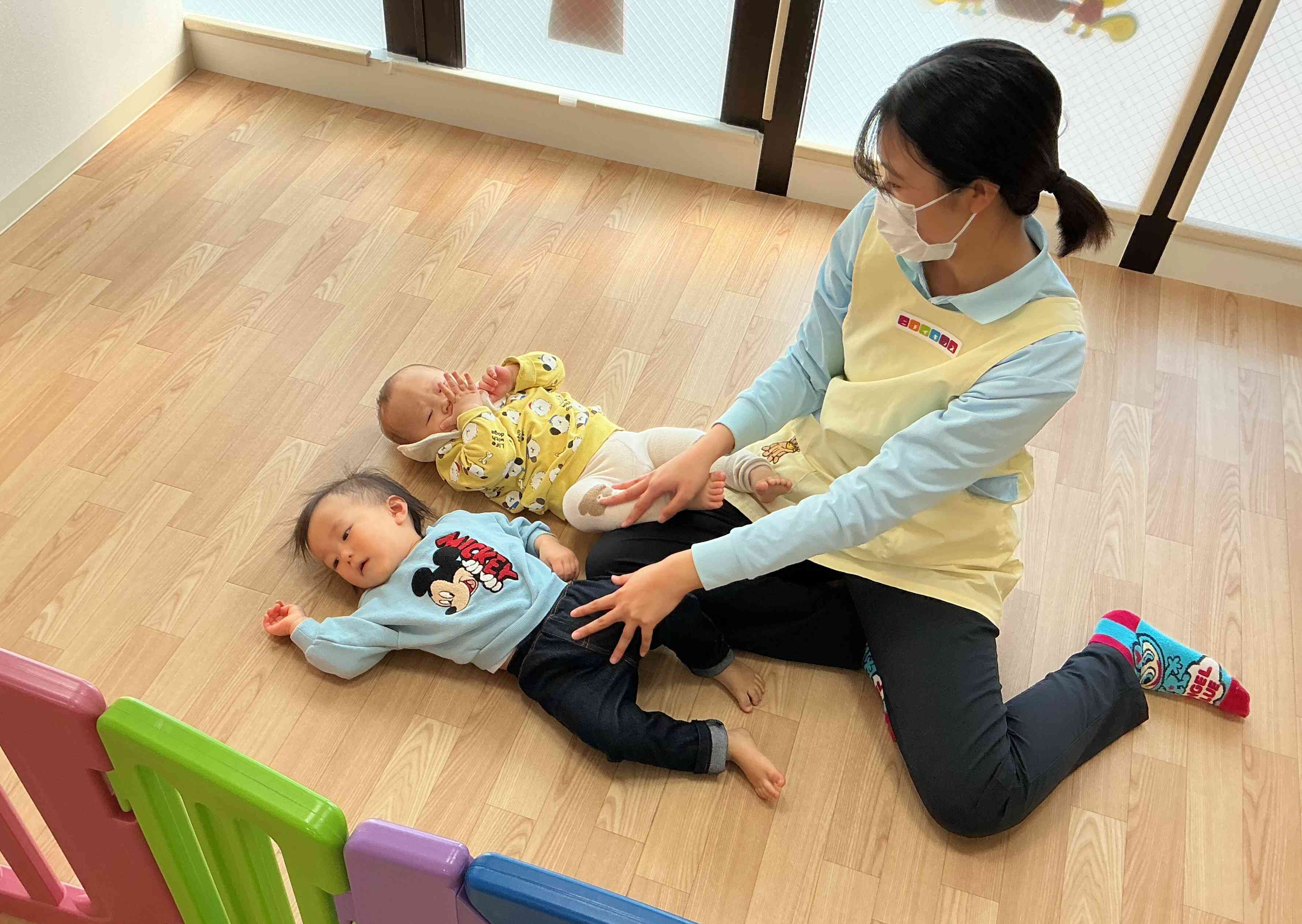 ぼくたちは触れ合い遊びもしたよ～♪