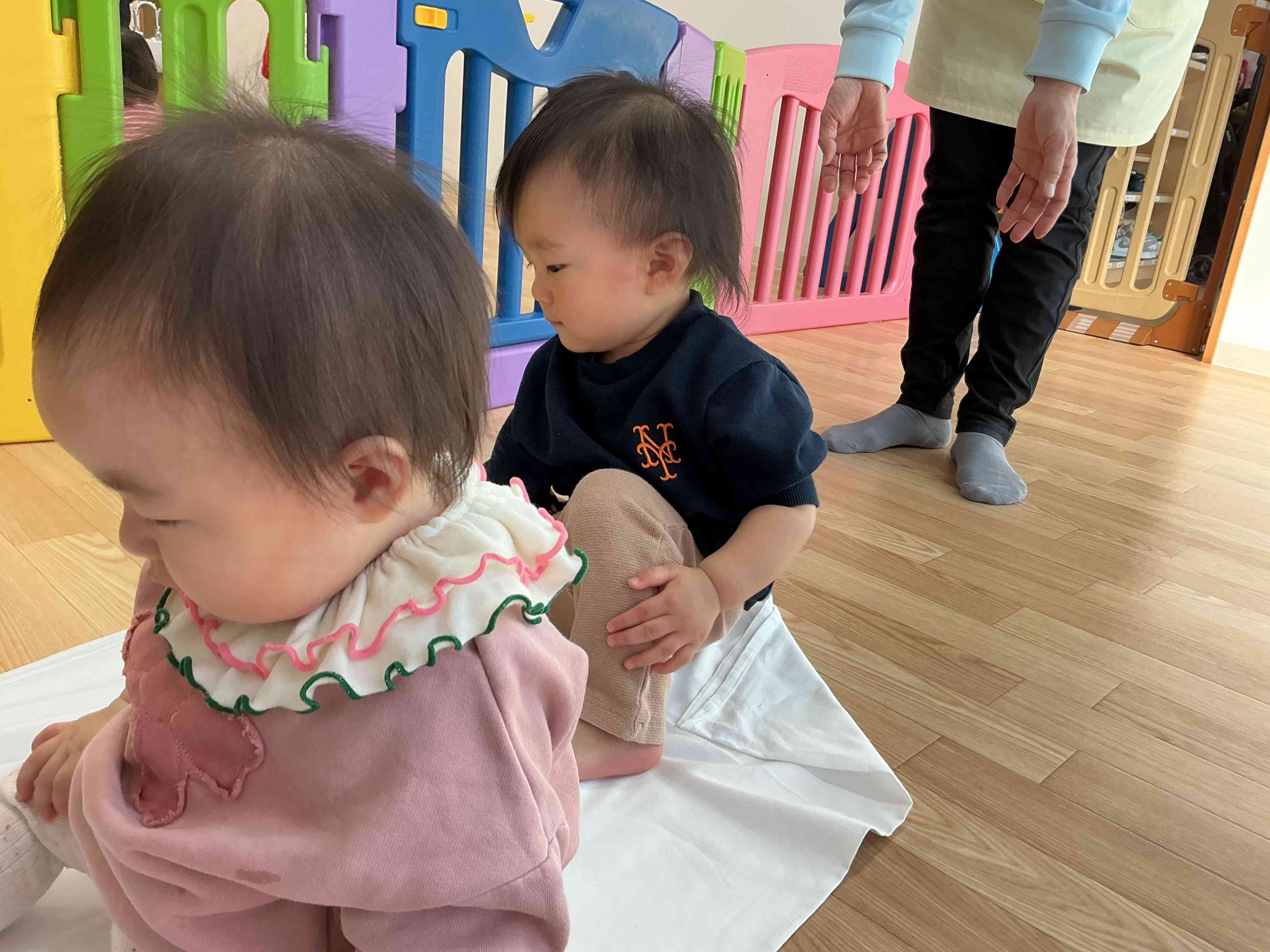 私たちもタオルの上にのって移動したり、体操を楽しみました☆