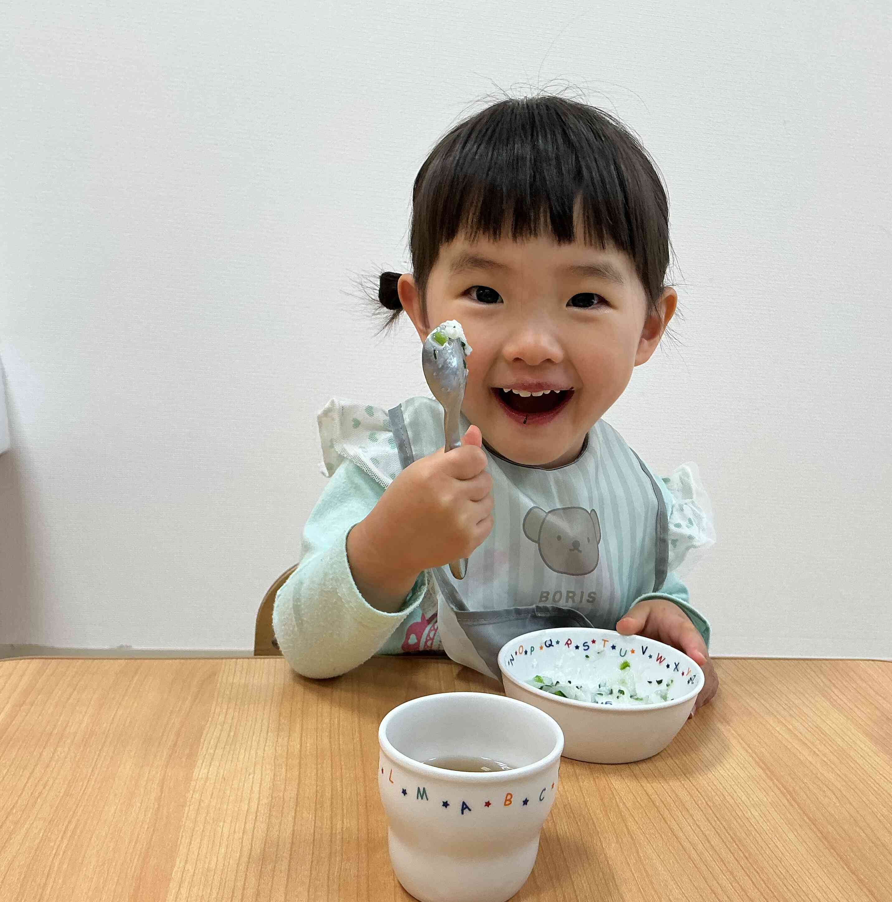 美味しい‼と、元気よく言っていただきました!(^^)!