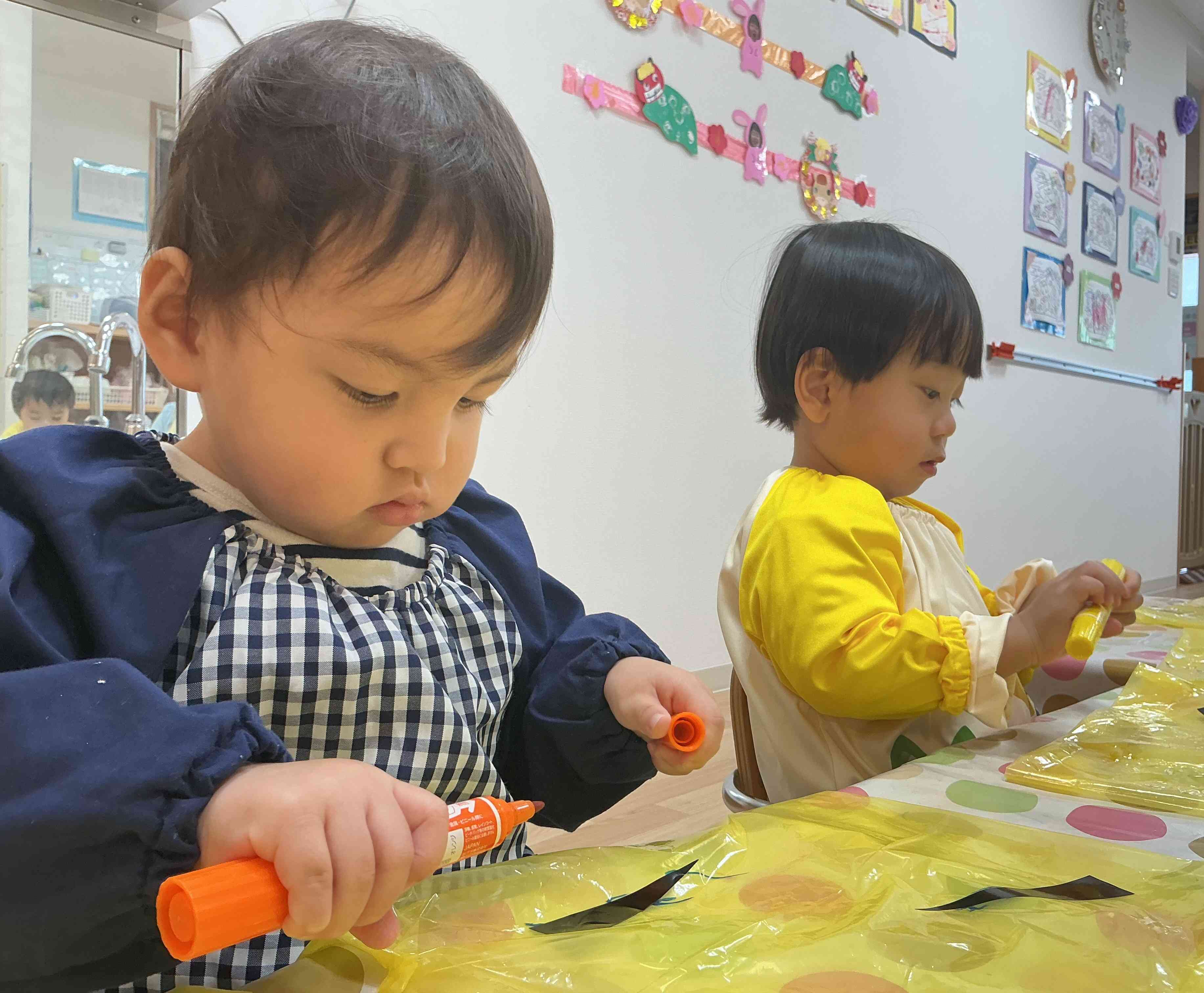 ペンのキャップを上手にはずせたよ☆