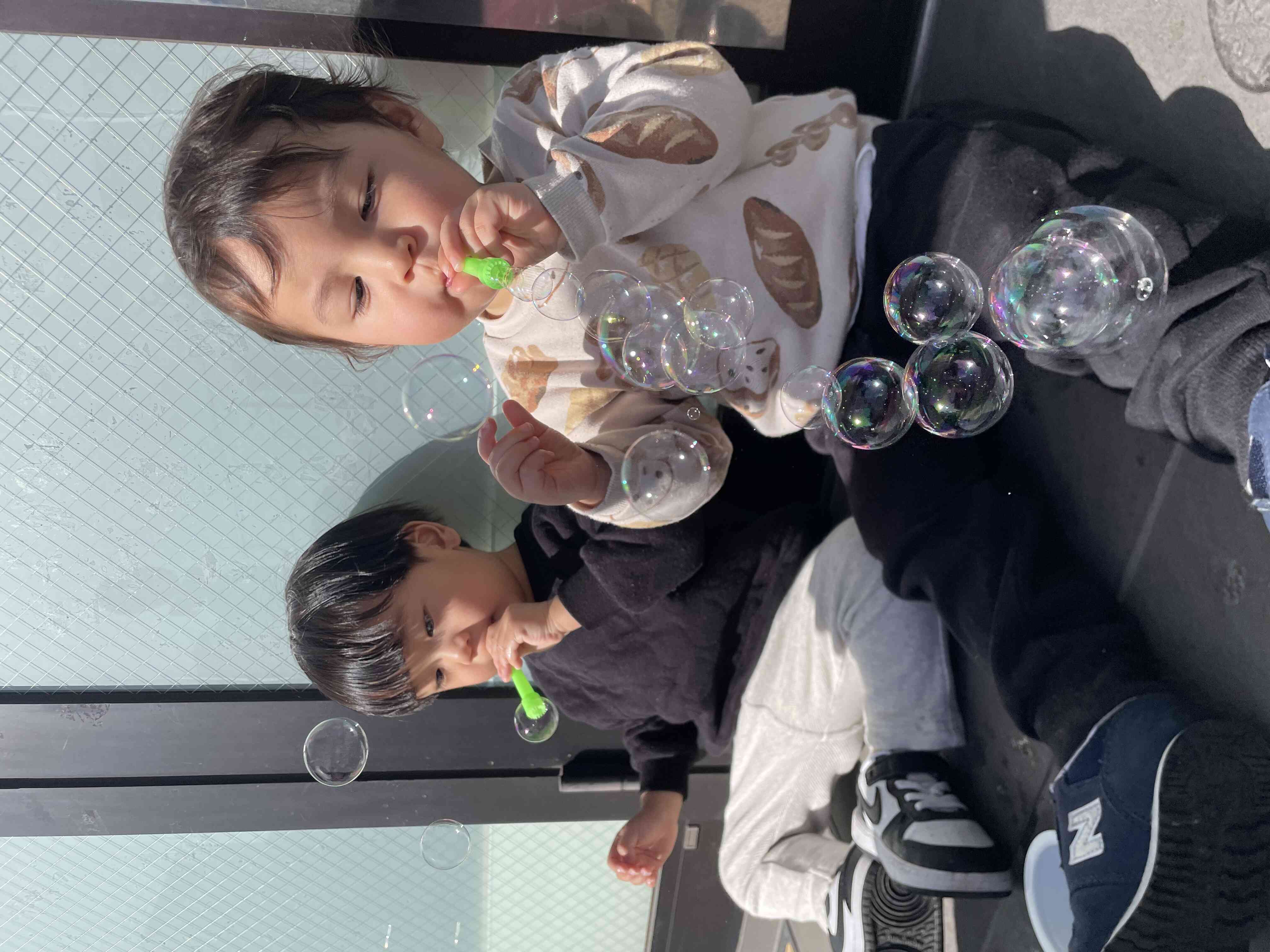 しゃぼん玉をしました(^^♪