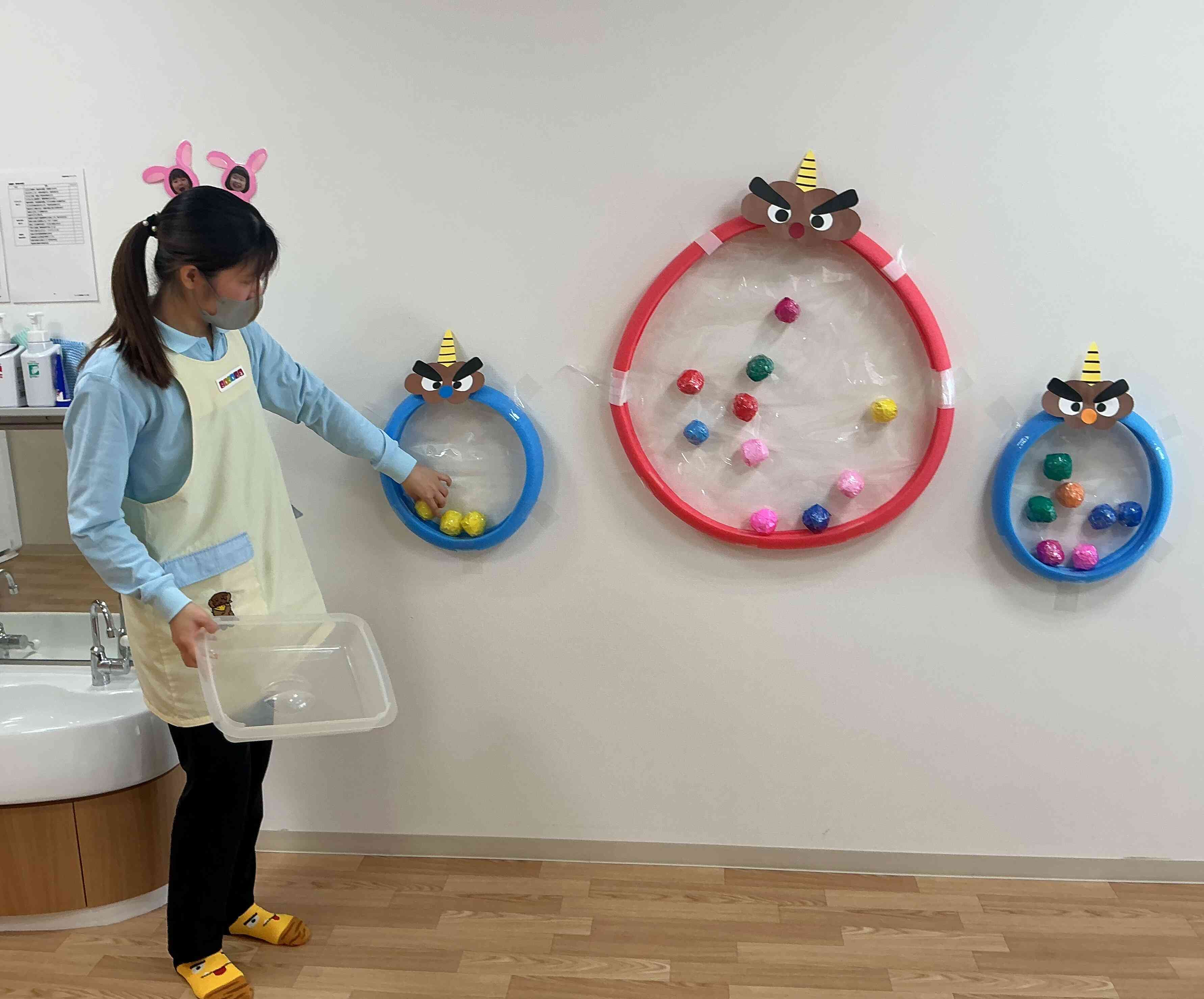 たくさんあてることが出来ました‼いくつかな？みんなで数えましたよ☆