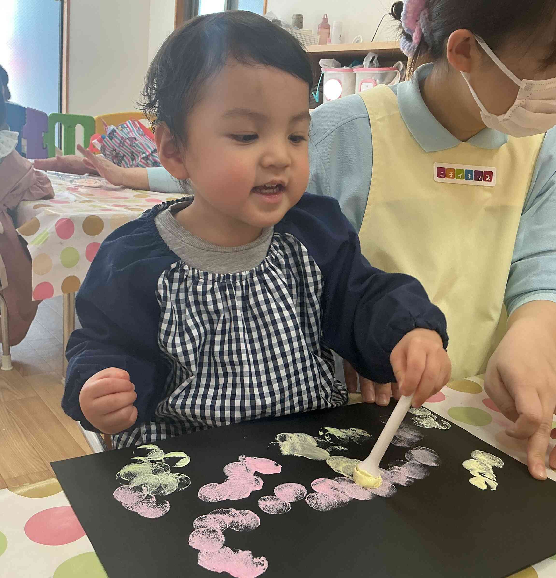 上手にポンポン(^^♪できました☆