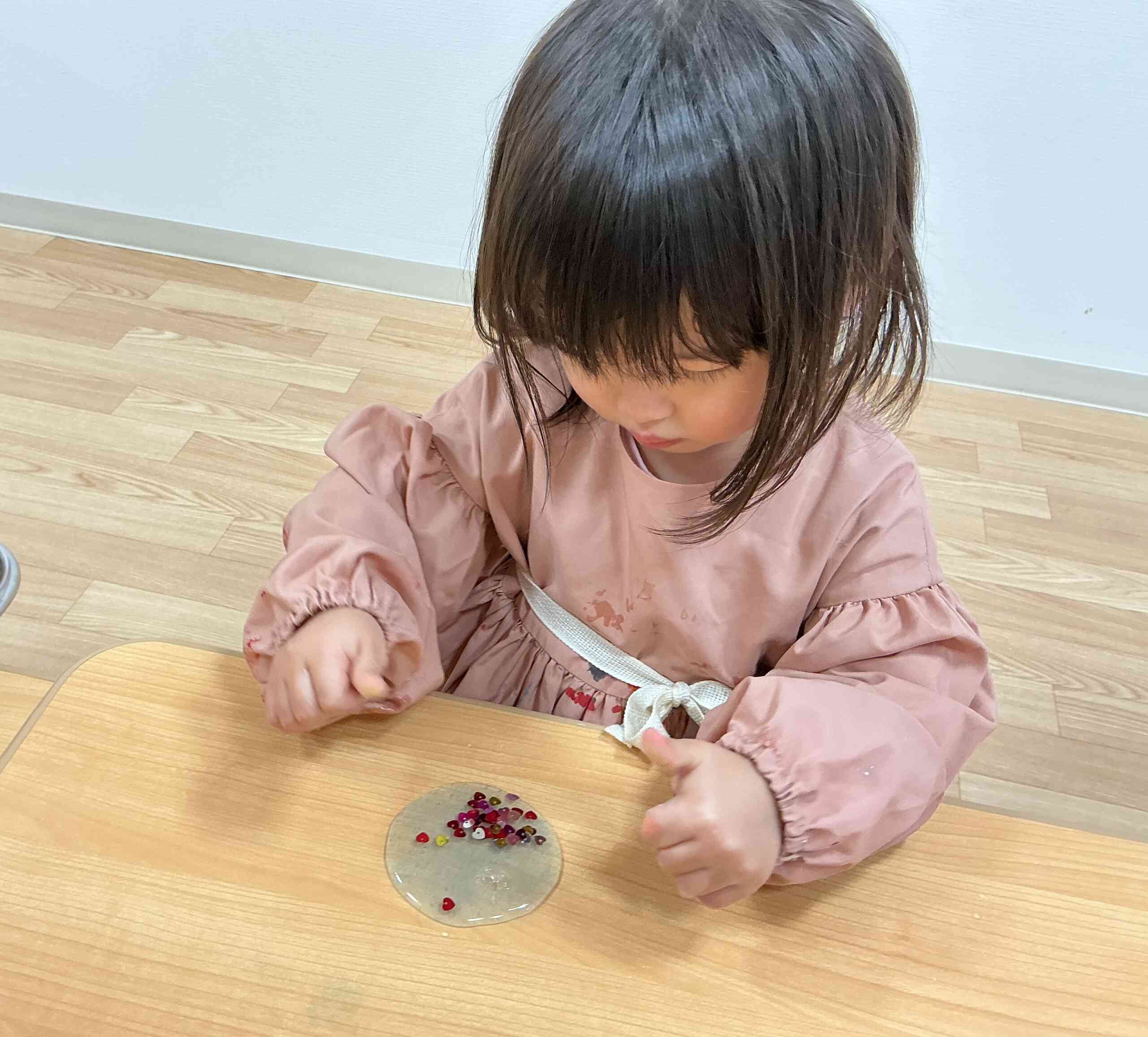 私はハートのキラキラを入れたよ!(^^)!