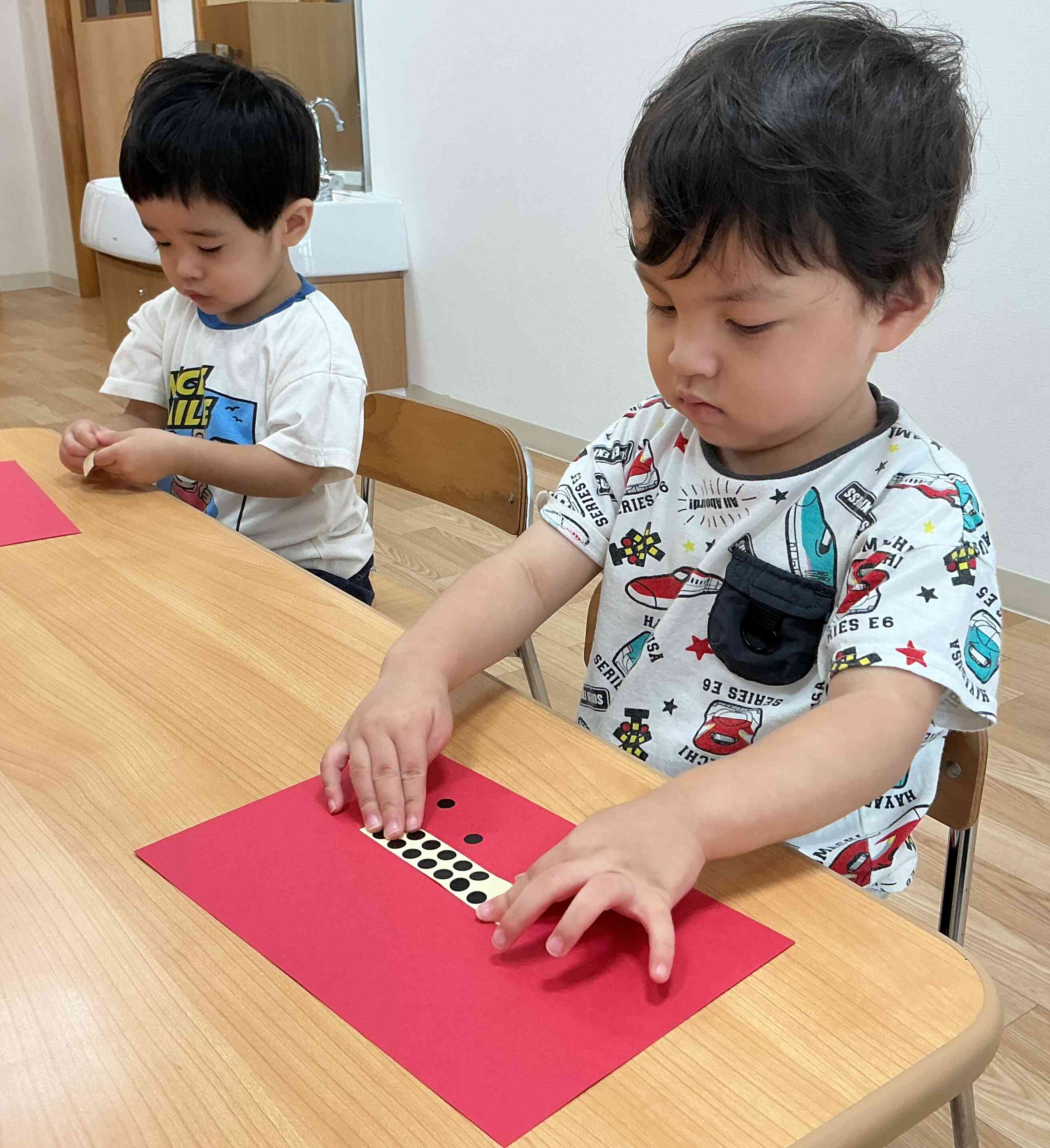 夏祭りの製作物をしました～うさぎ組～