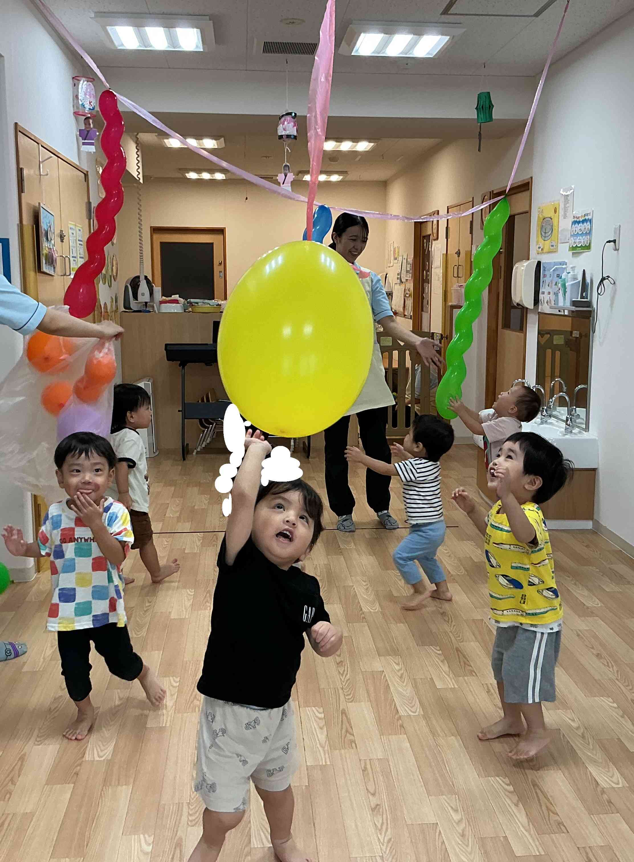風船であそびました♪