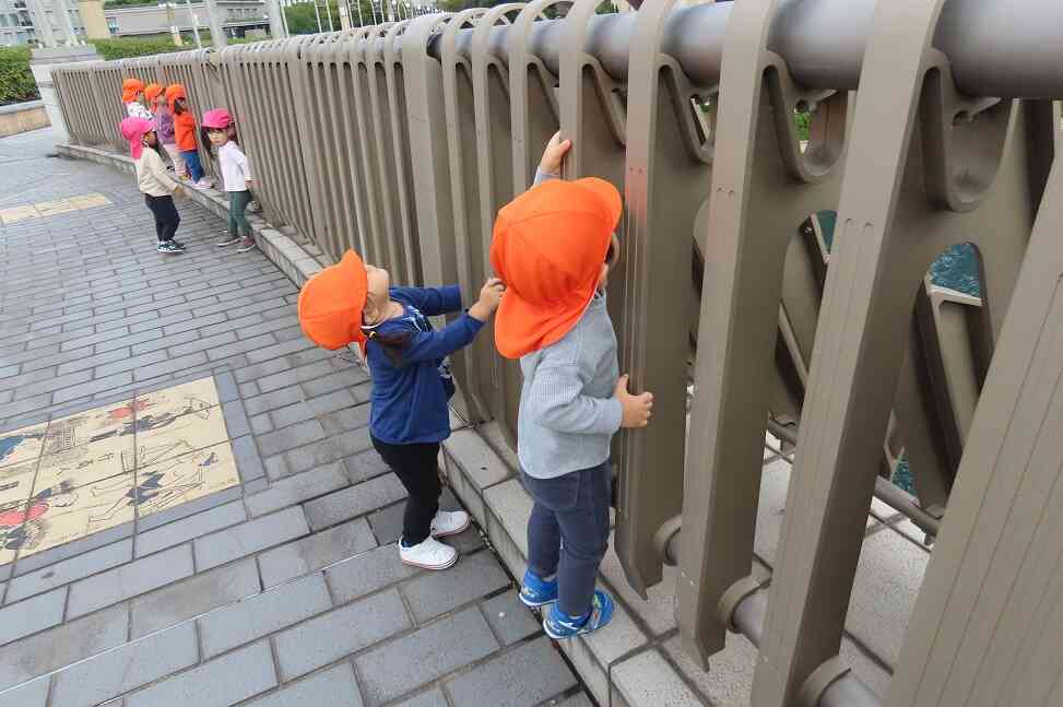 一緒にお散歩に行ったよ!(1歳児あひる組・2歳児りす組)