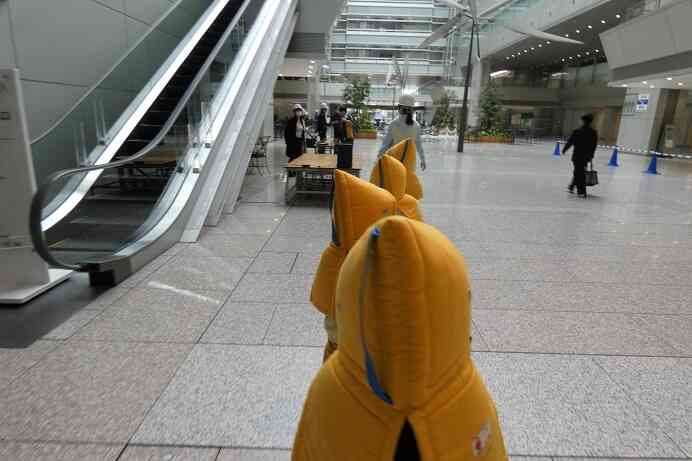 ビル全館消防訓練（きりん組　4歳児）