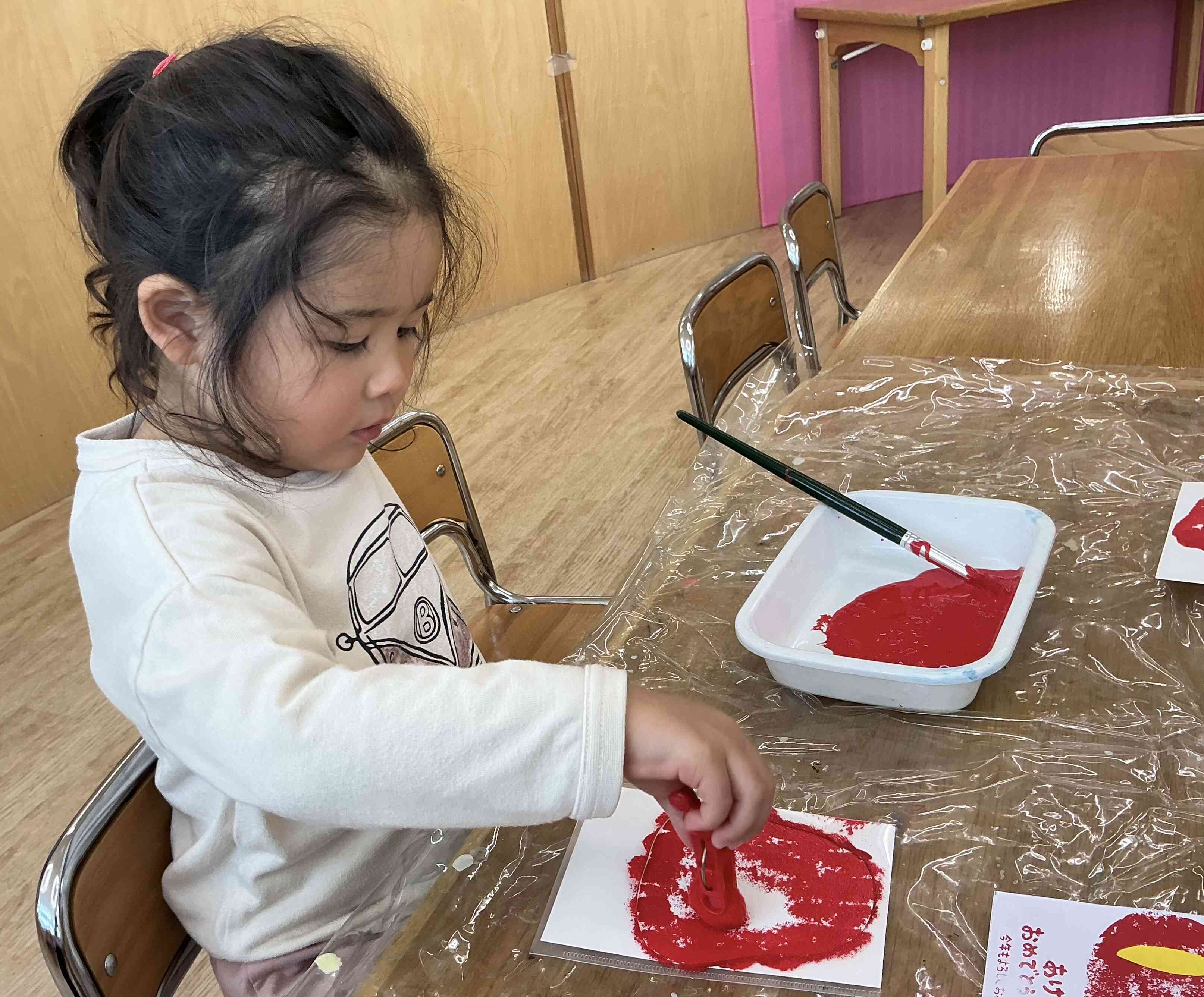 年賀状製作(りす組 2歳児)