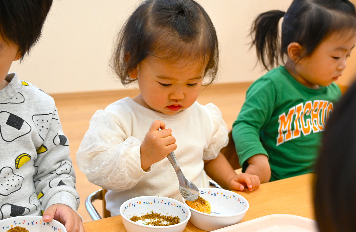 手作りふりかけをかけて・・・