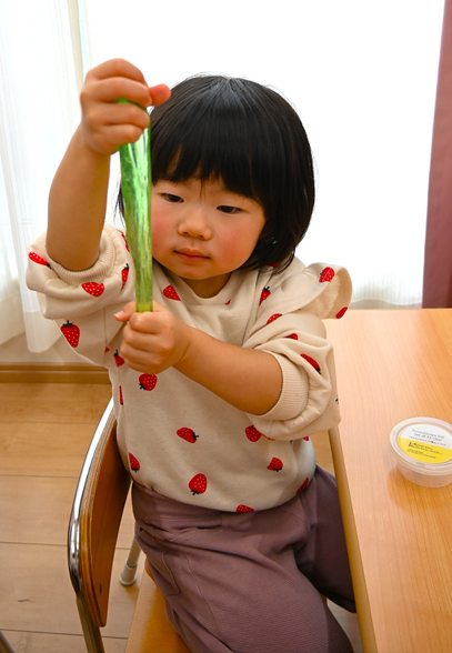 びろ~んと伸びるね~