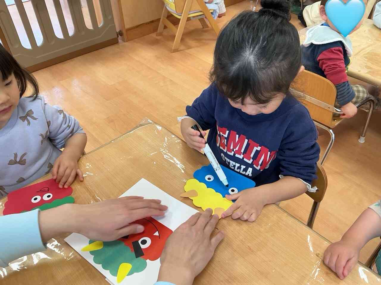 うさぎ組さんは一人で描いたよ!!