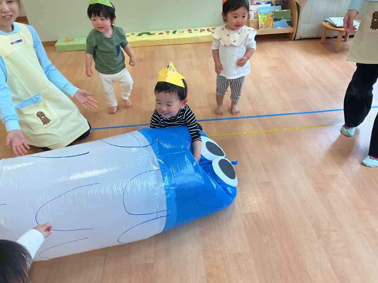 大きなこいのぼりでびっくり！！