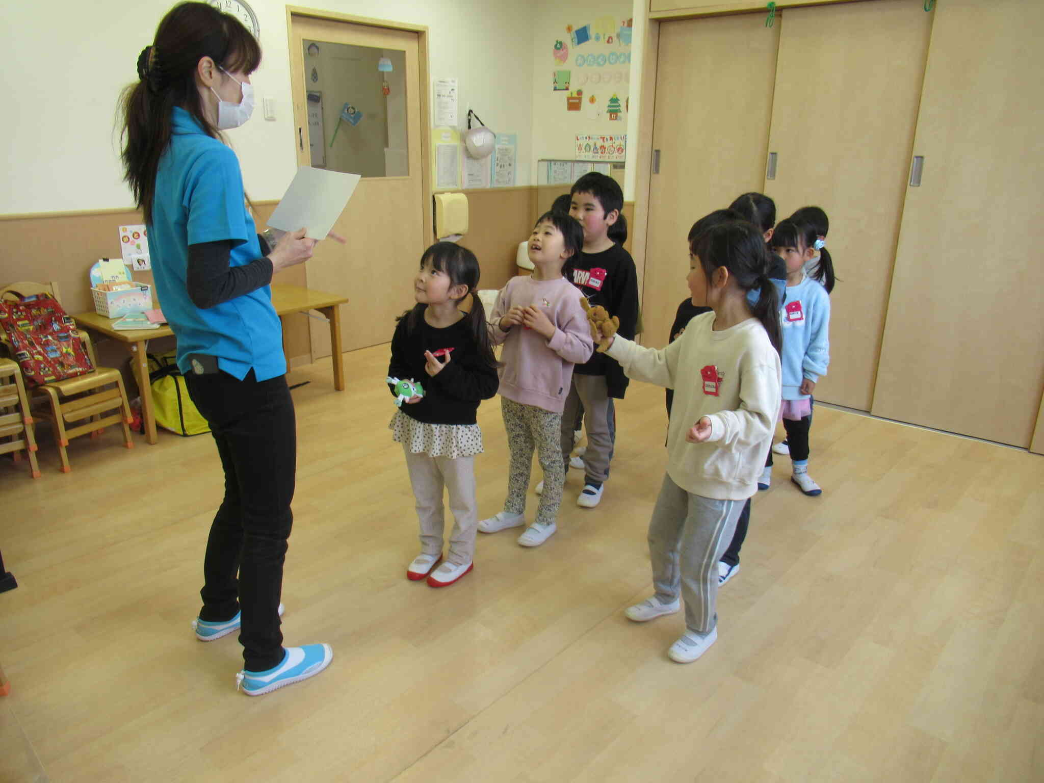 大きな声で言えましたね！【5歳児クラス：きりん組】