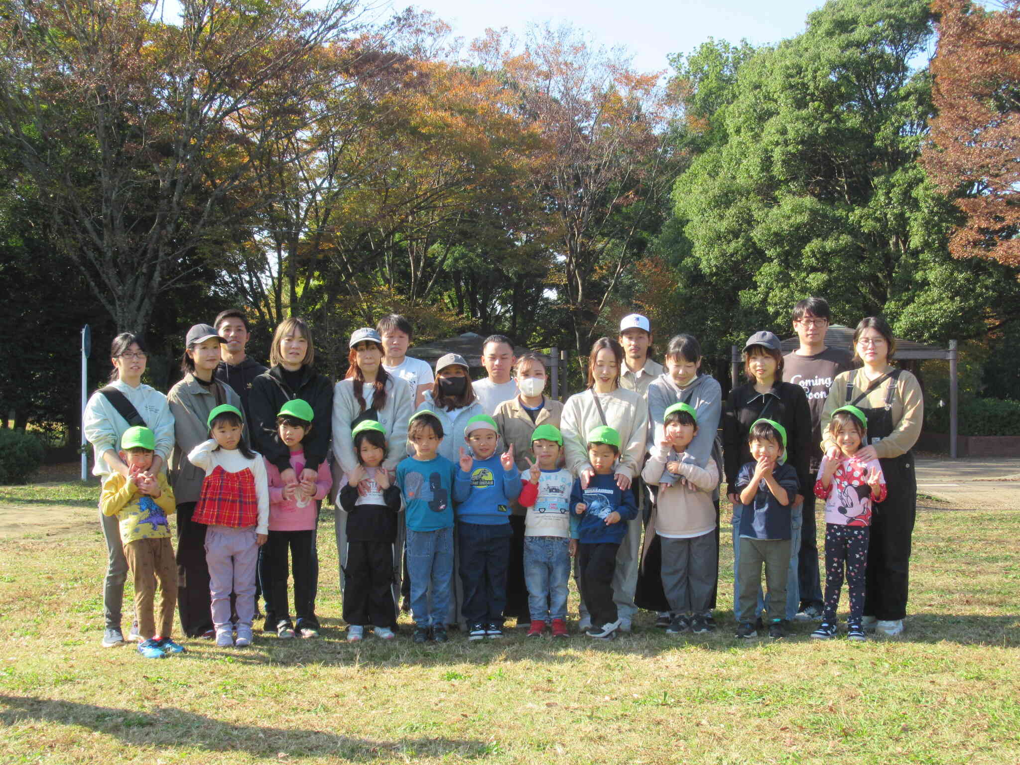 おうちの方と一緒に笑顔で「はいポーズ！」