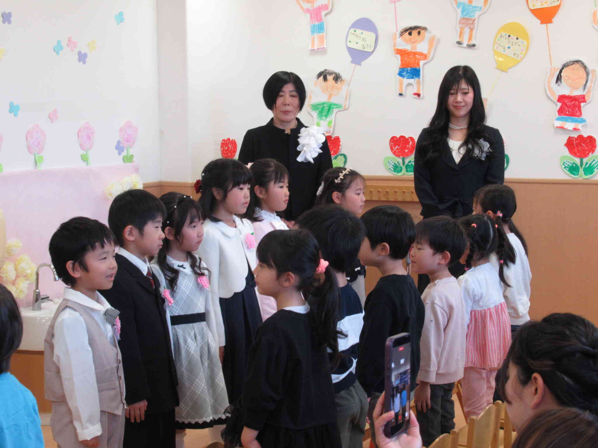 4歳児クラス：ぱんだ組のお友だちから感謝の気持ちを伝えていただきました。