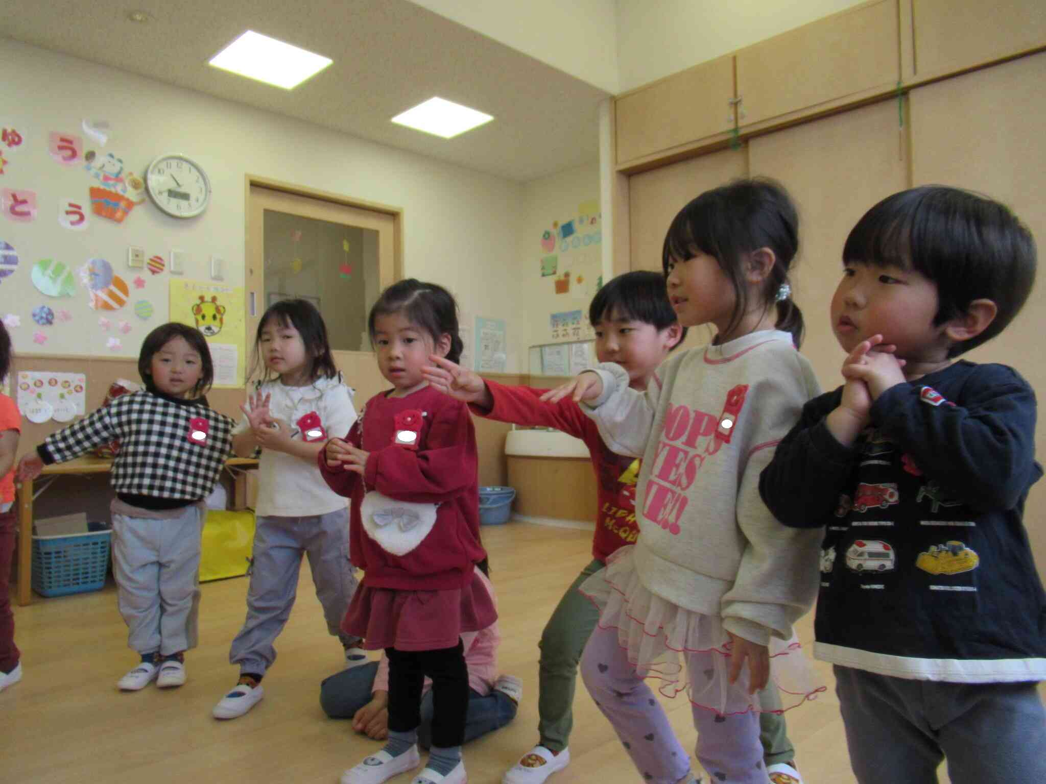 笑顔いっぱいで楽しむ４歳児クラス：ぱんだ組