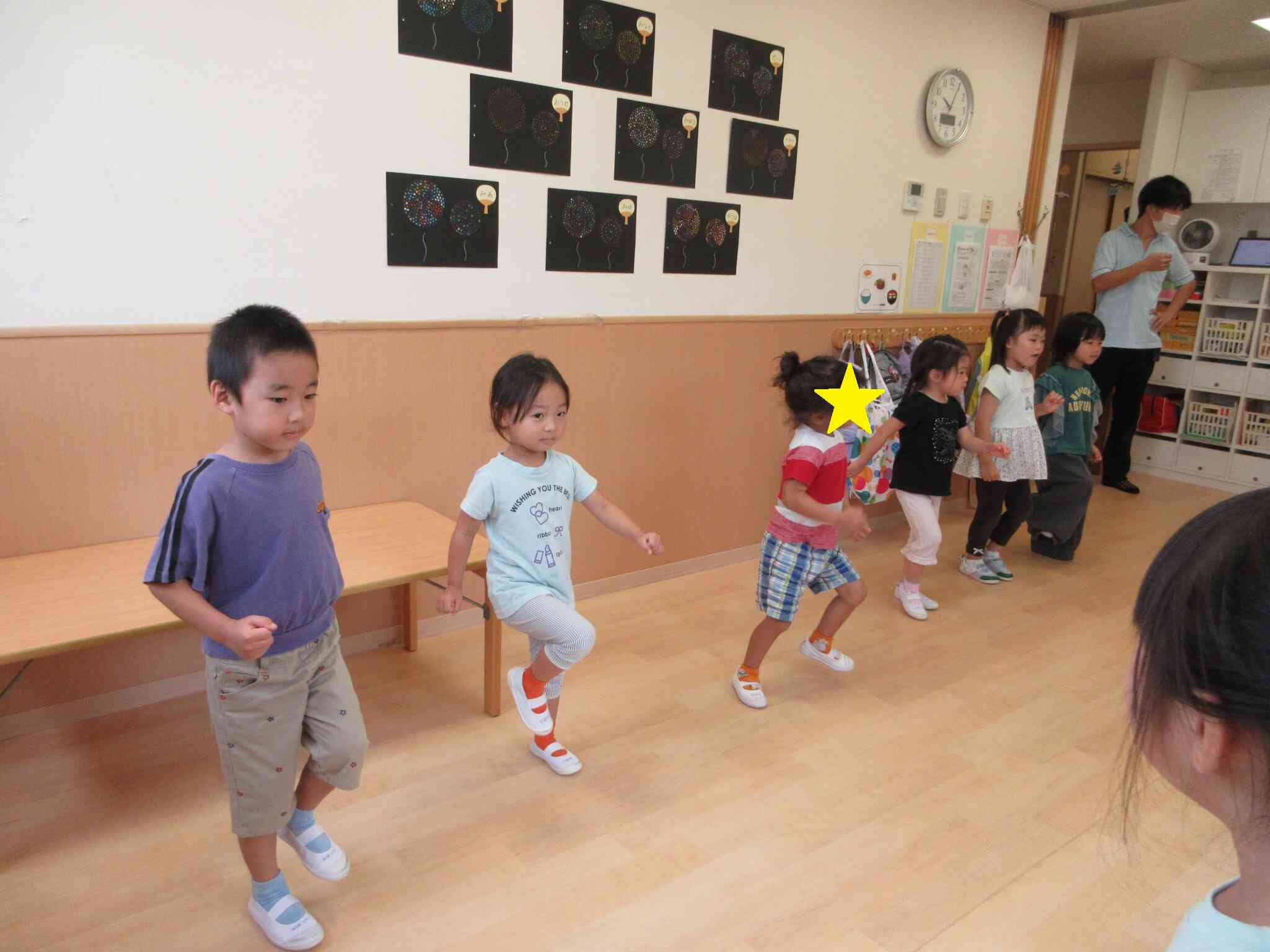 ぱんだ組のお友だちも元気に足踏み！