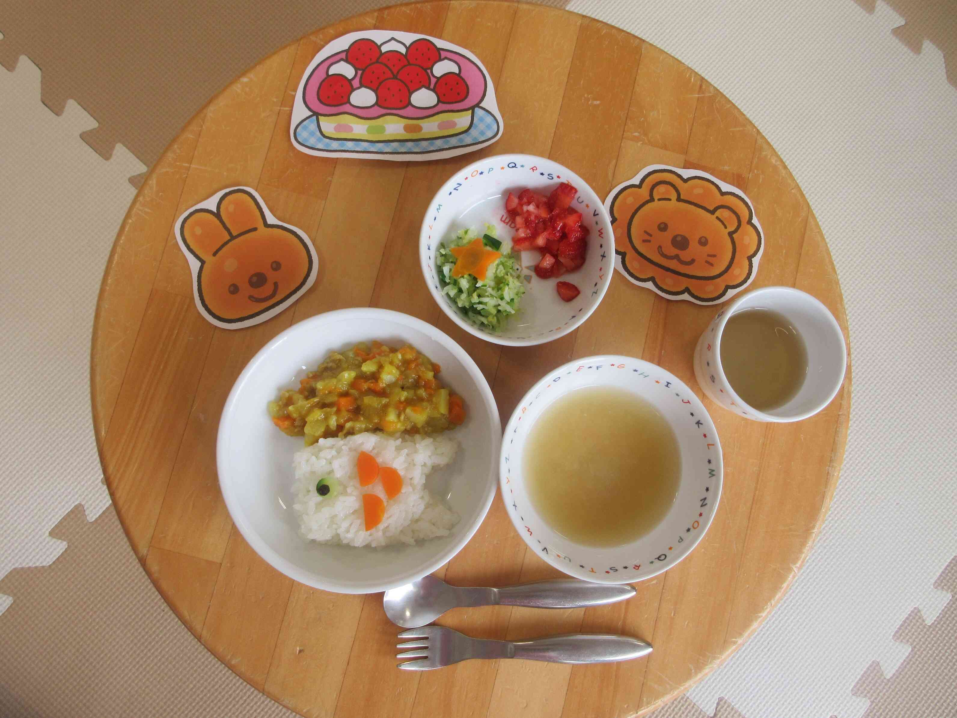 調理の先生から「おめでとう献立♪」