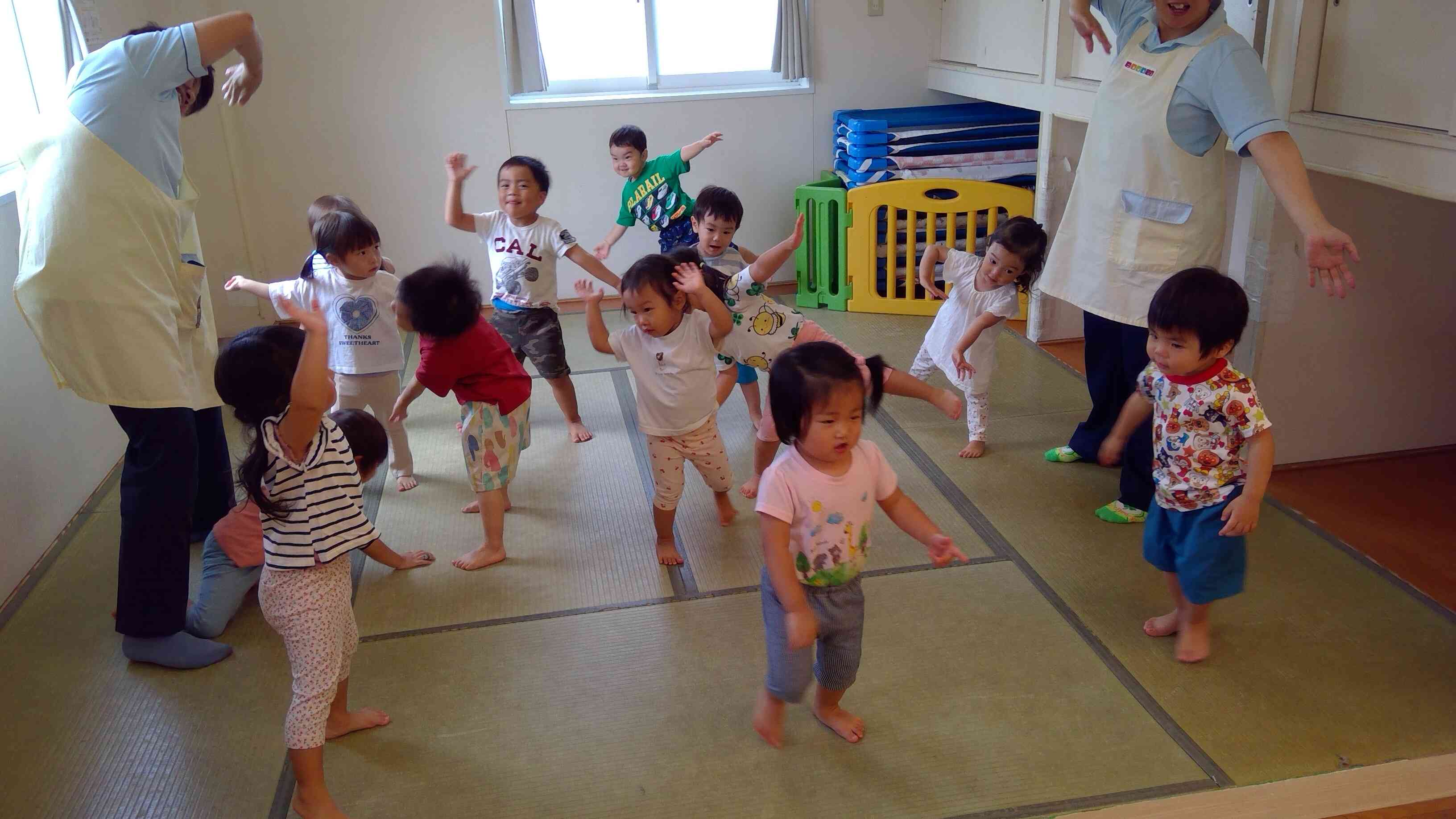 バナナくんに変身の子ども達。