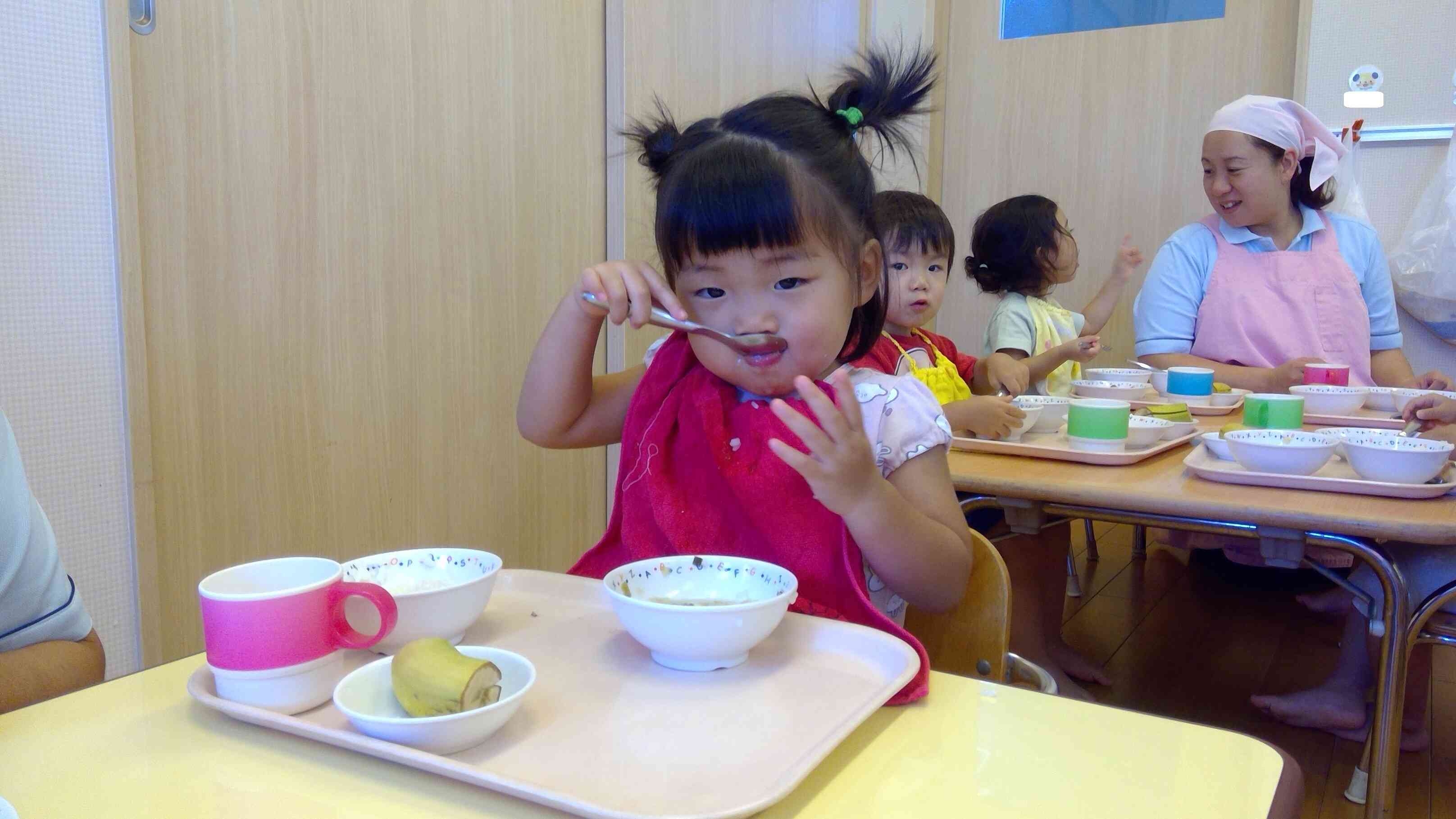 きのこのおみそ汁、おいし～ね。