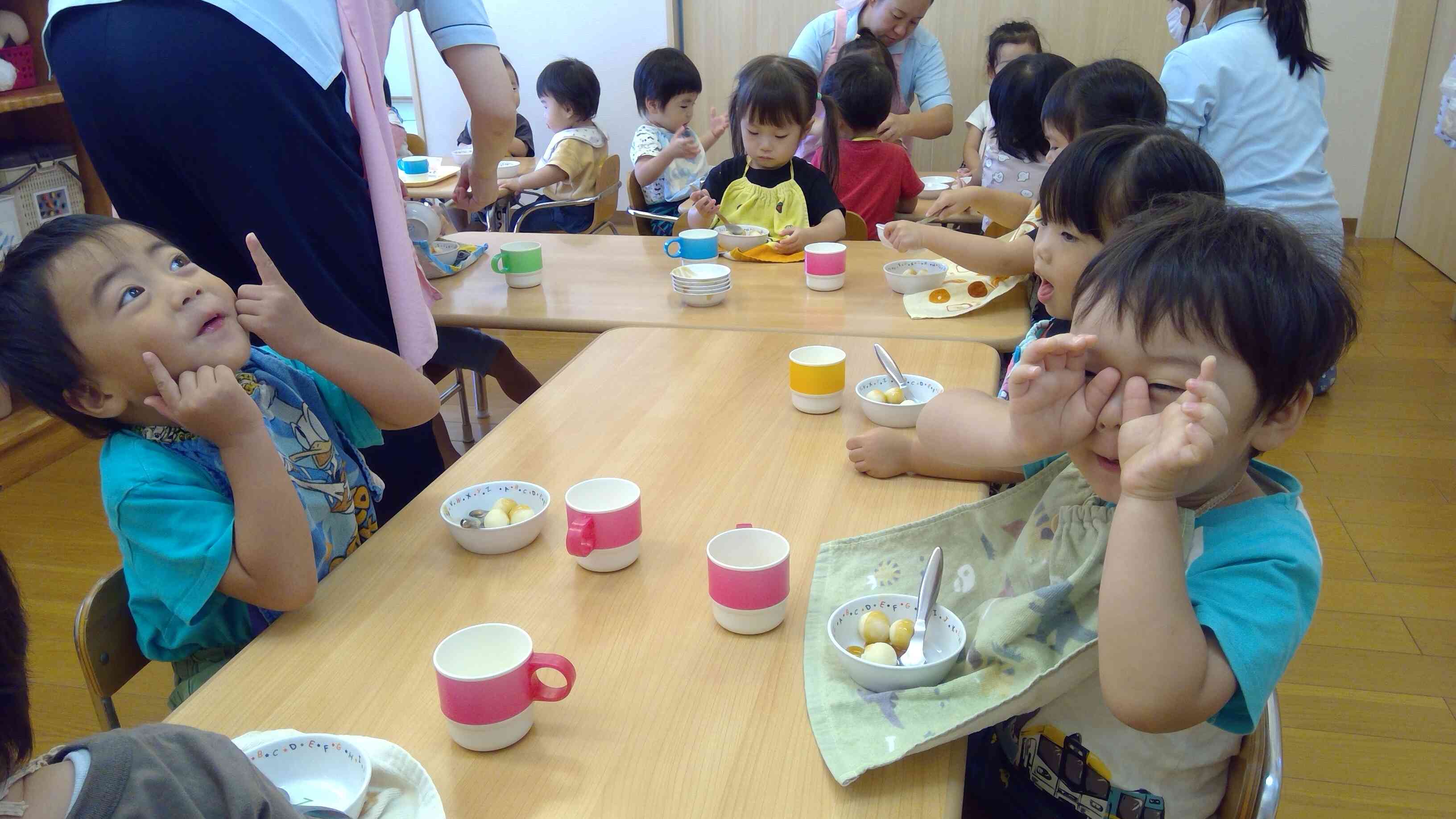 美味しそうなお月見団子の出来上がりー。