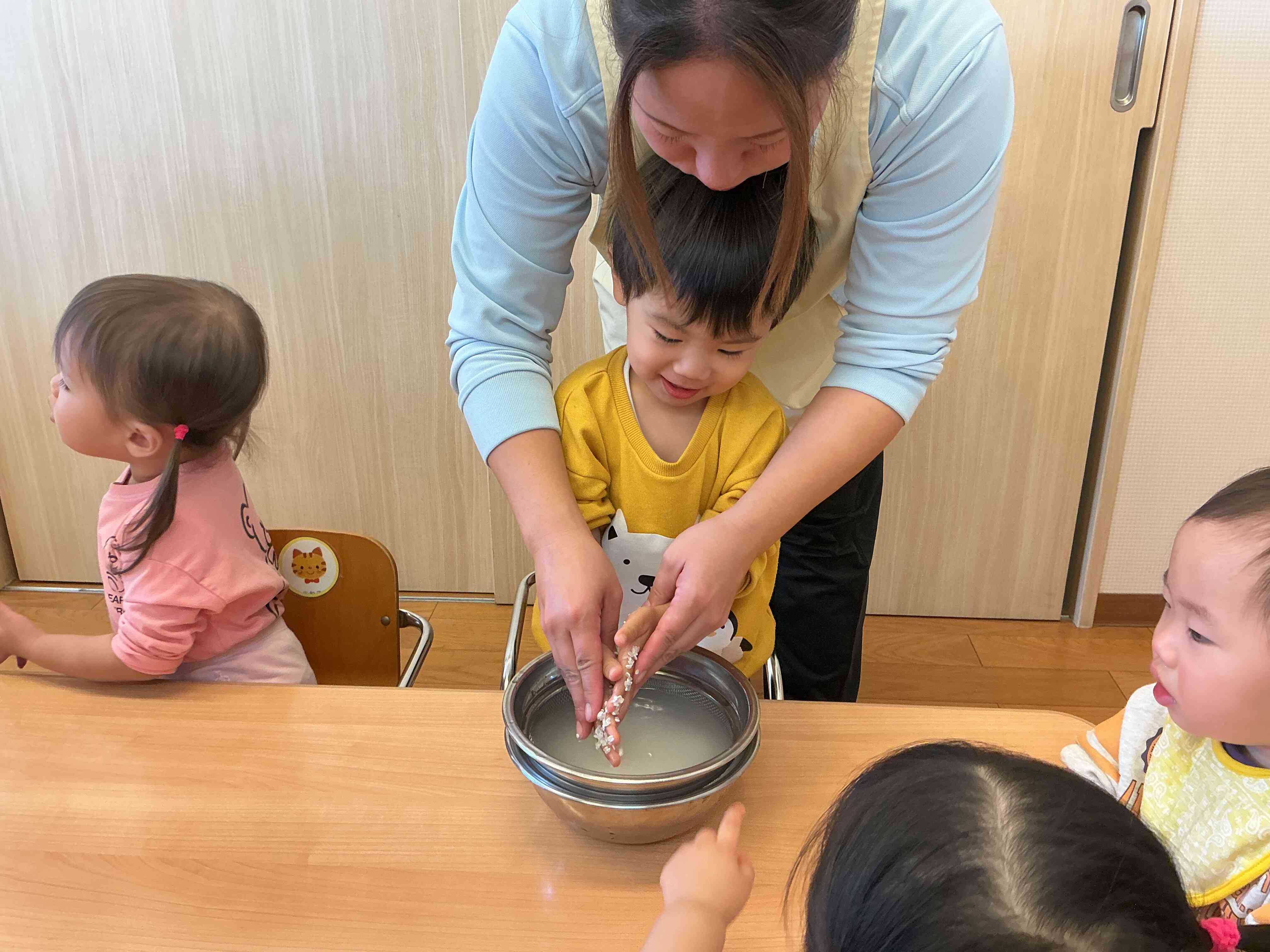 お米とぎ、楽しかったね。