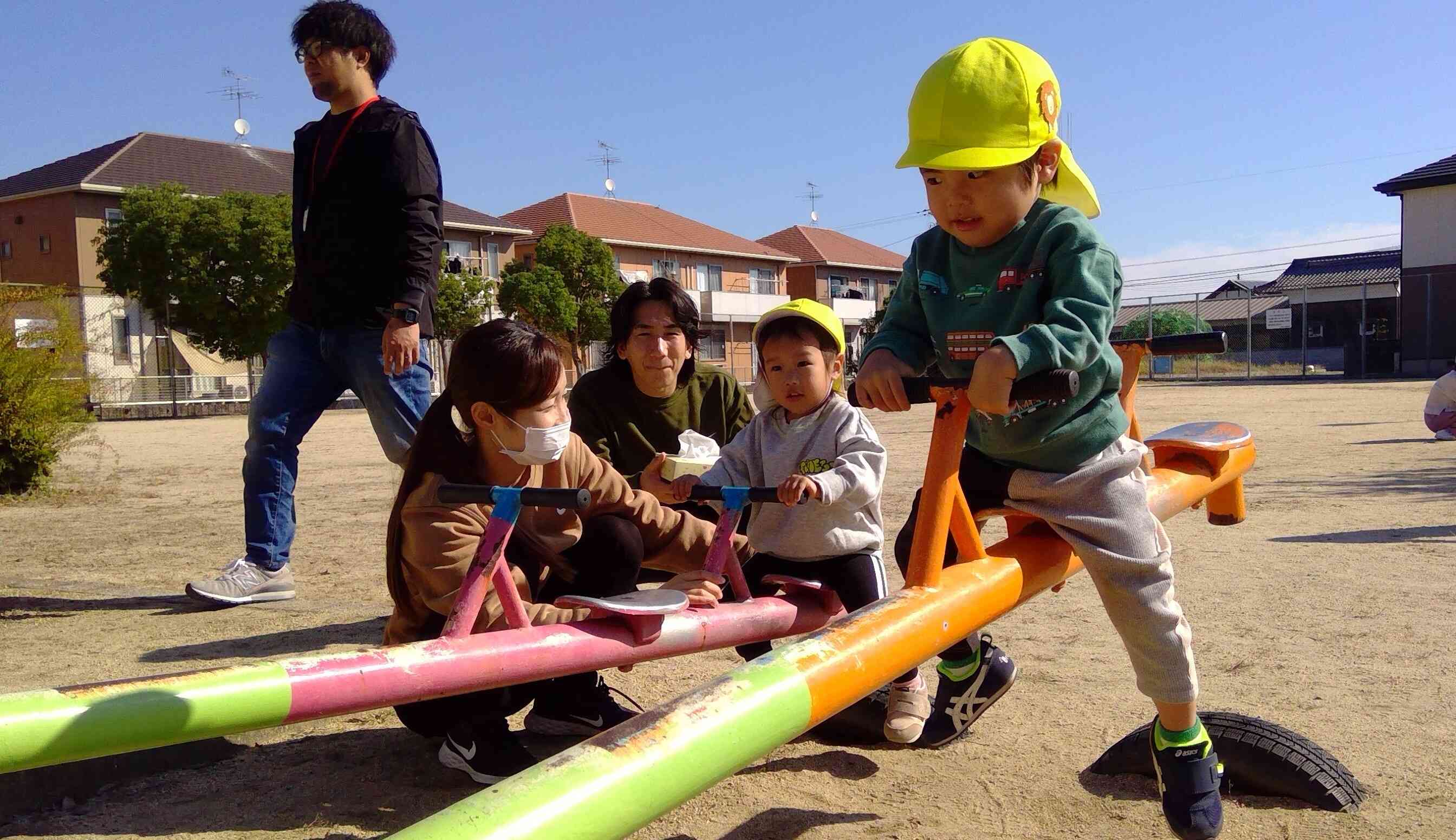 ドキドキのシーソー。