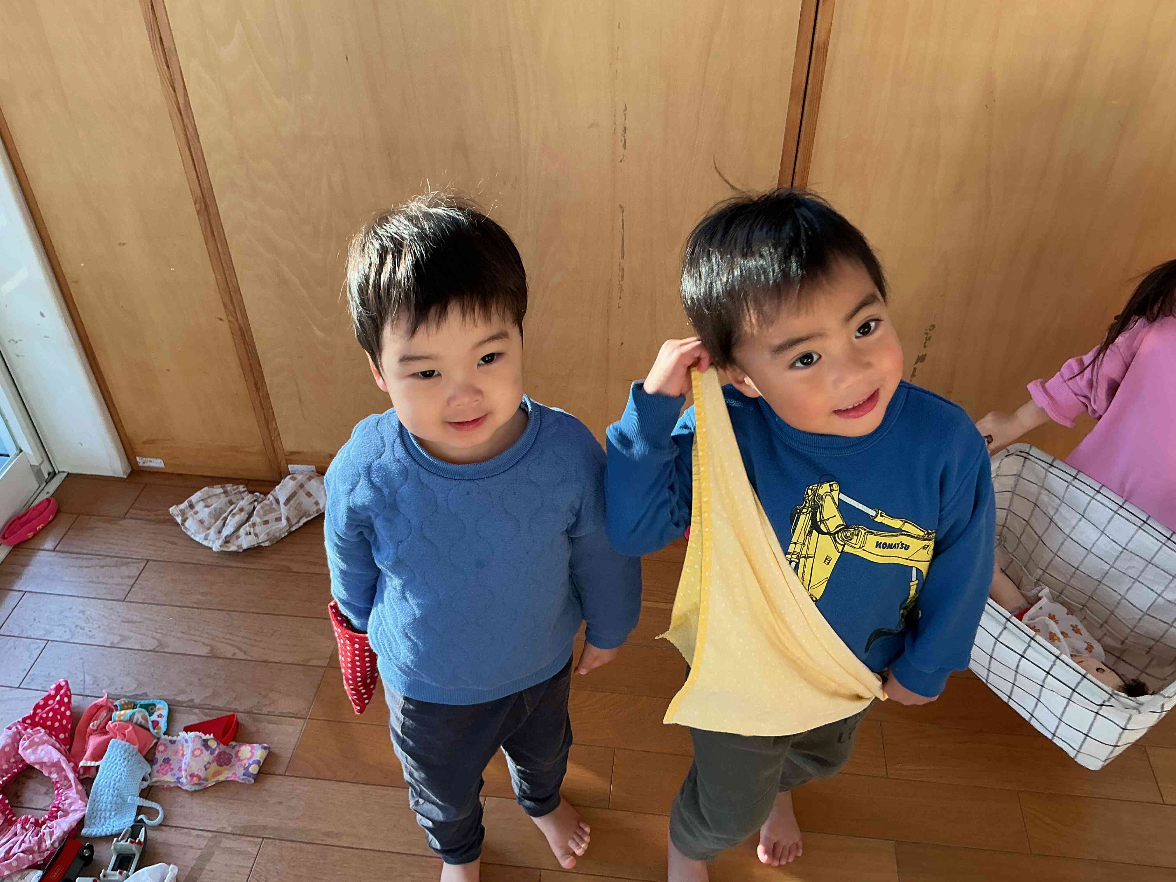 これ、どこに着けよっかな～。