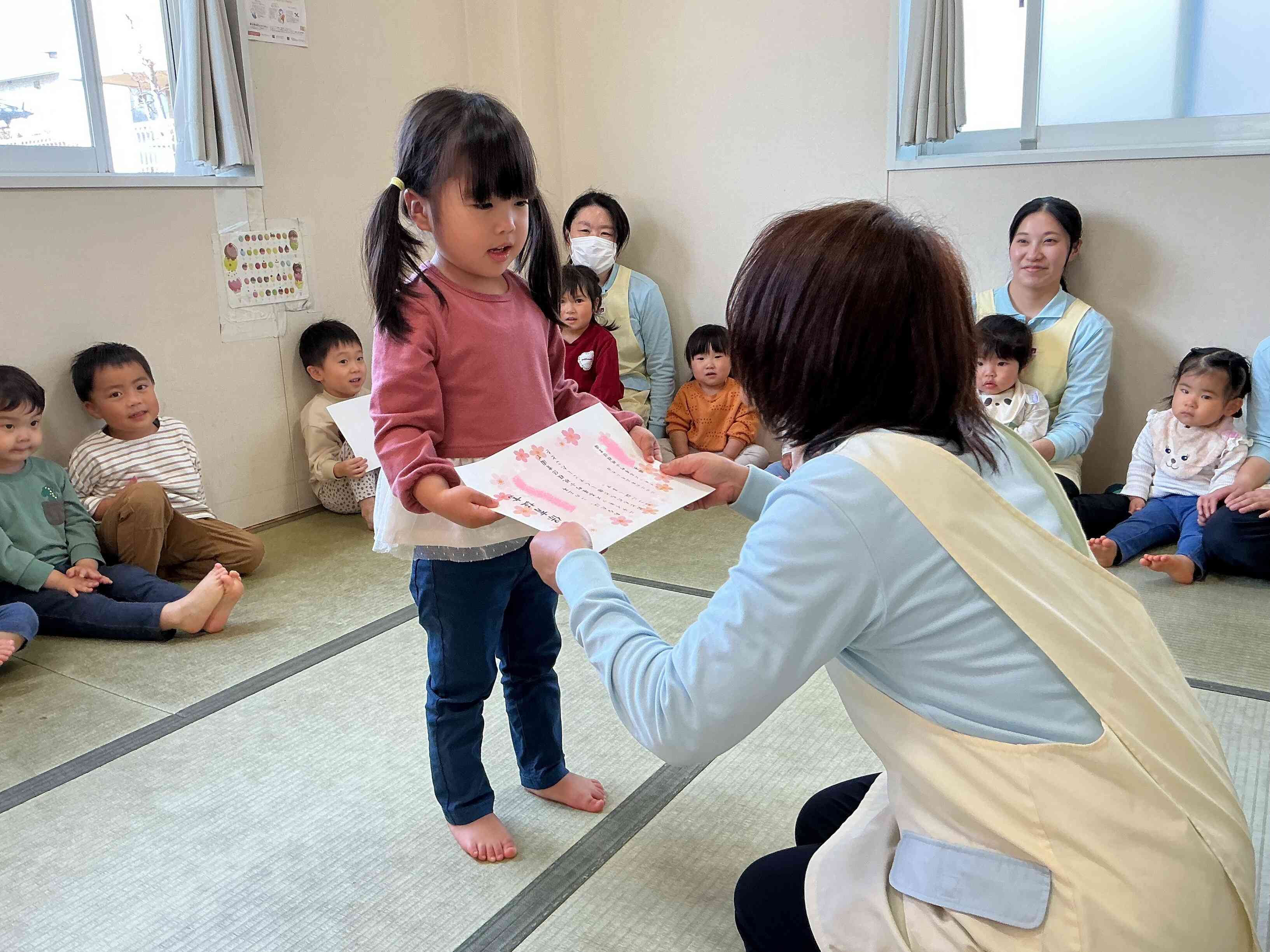 大きな声で「ありがとう」が言えました。