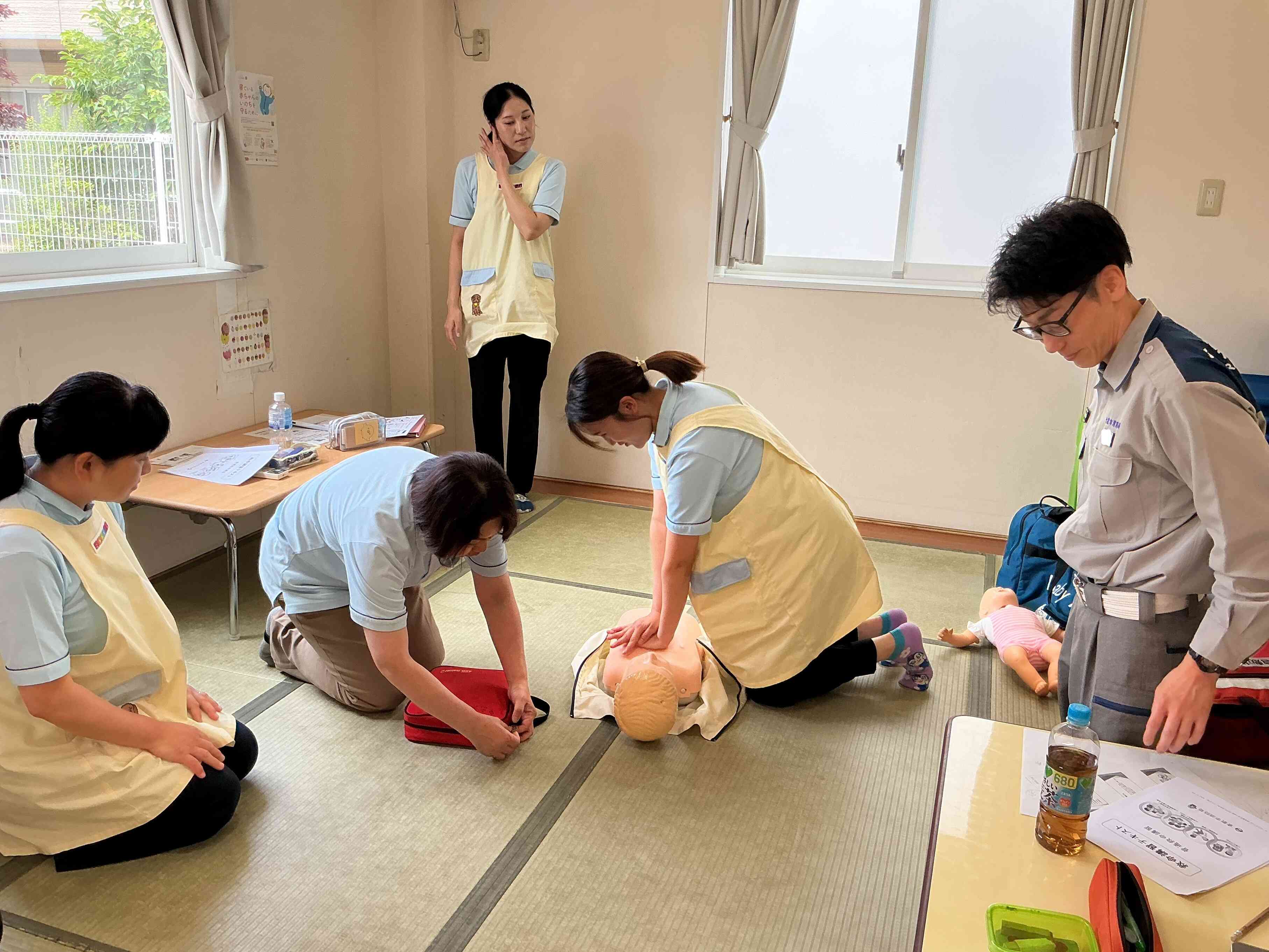 大切なお子様をお預かりする園で、事故が無いよう予防すること、起こってしまった時、どのように動くべきかを再確認させていただくとても良い講習会受講となりました。