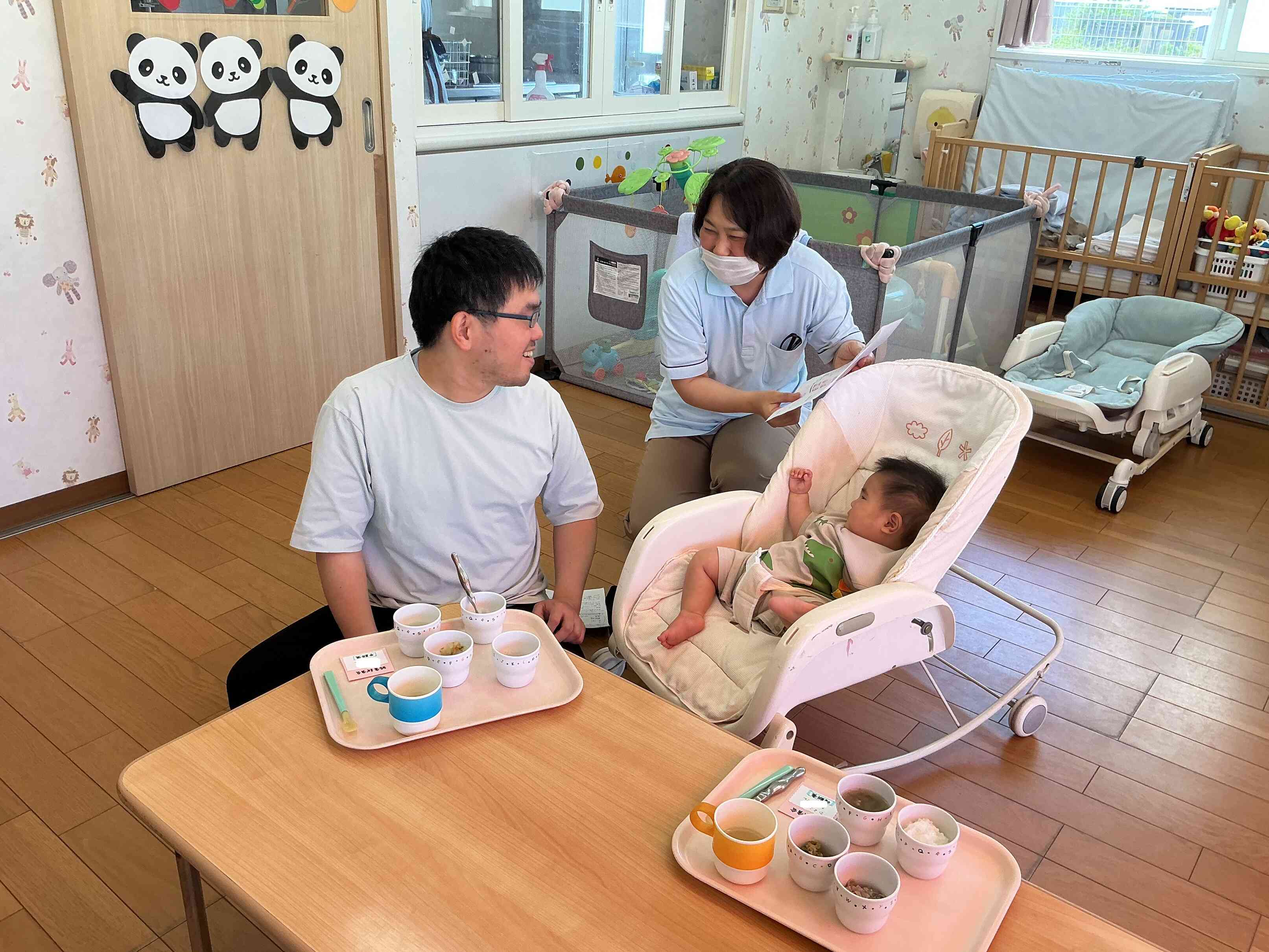 もうすぐ離乳食食べれるよ～
