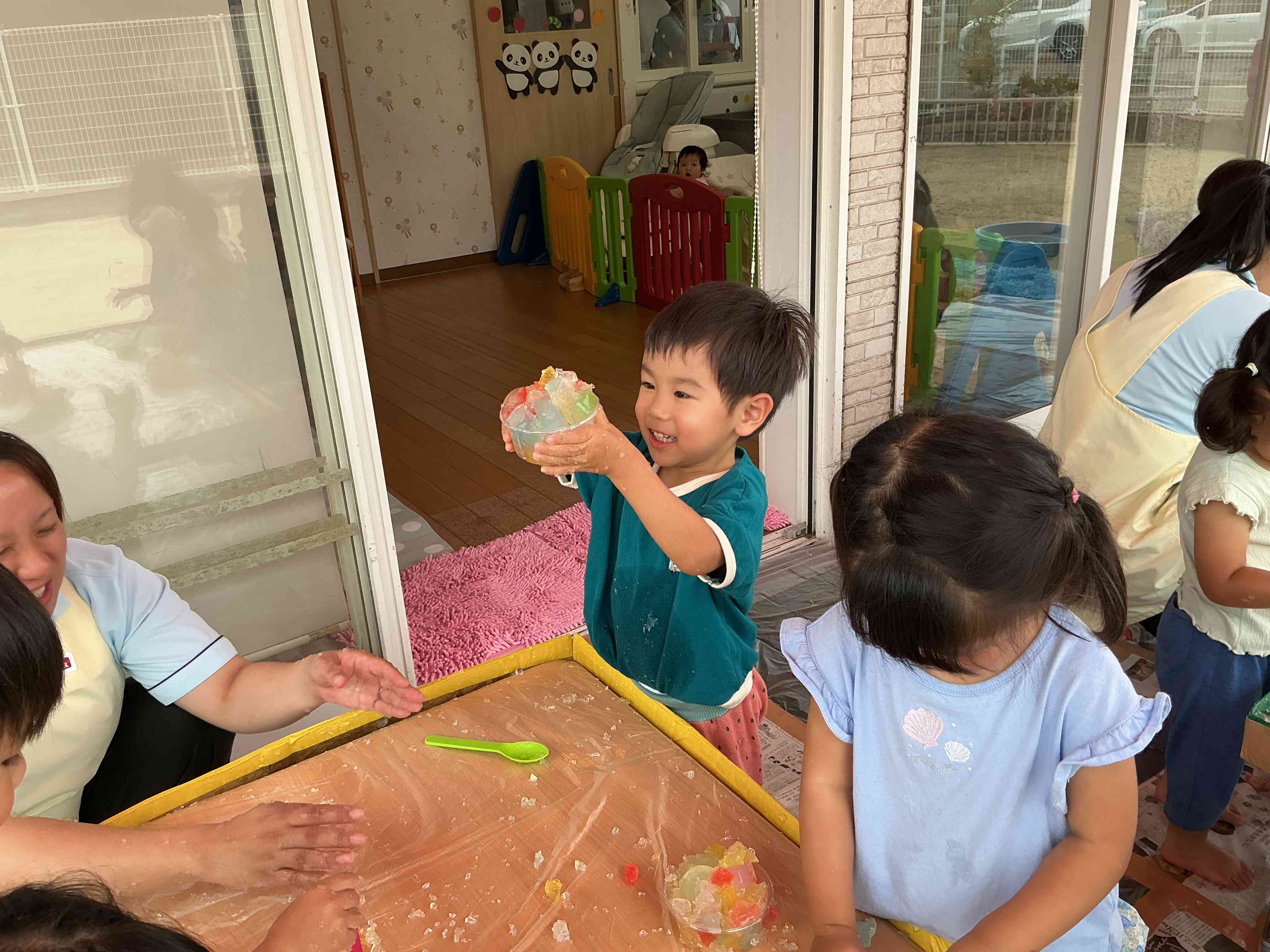 自信作のパフェの出来上がり～。