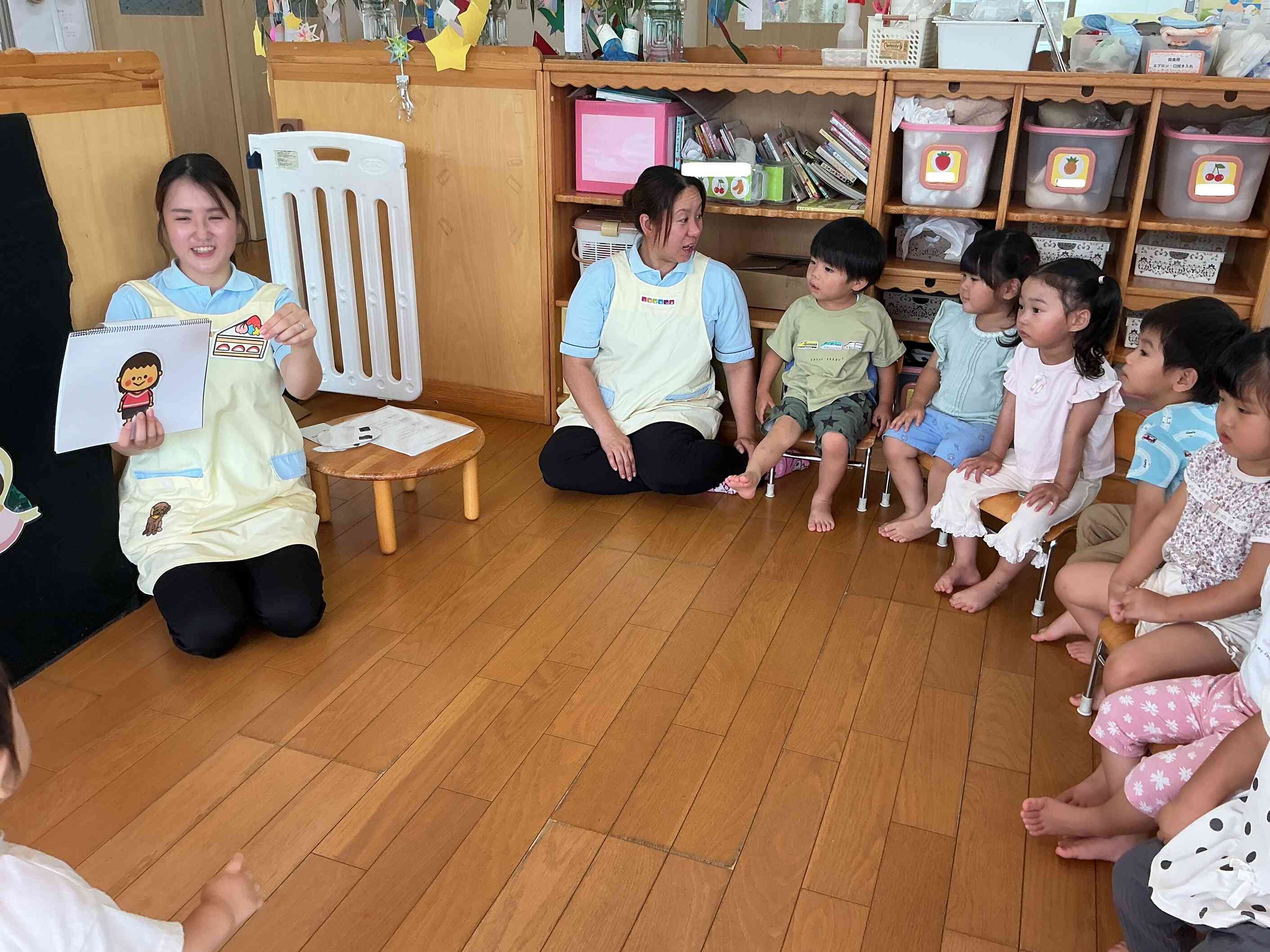 保育者の『おほしさまだあれ』のスケッチブックシアター、おもしろかったね。