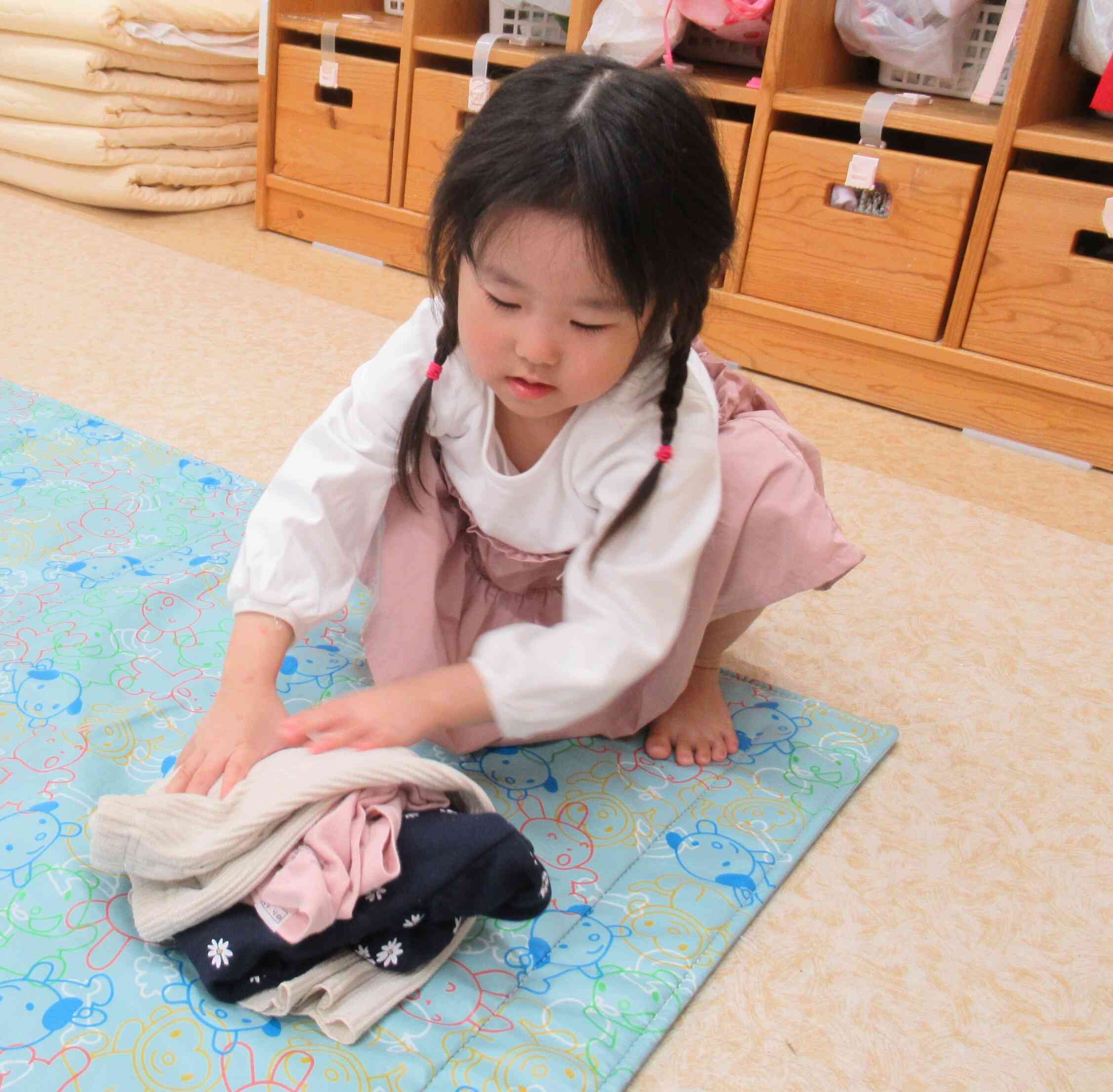 うさぎ組（2歳児）身支度