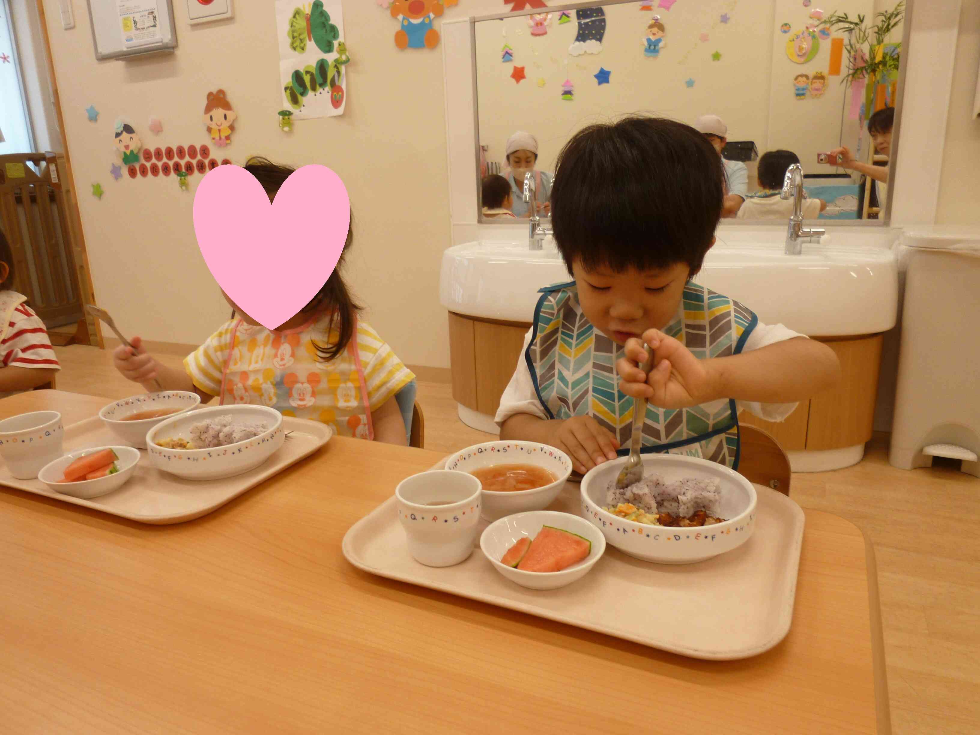 七夕の給食おいしいね！