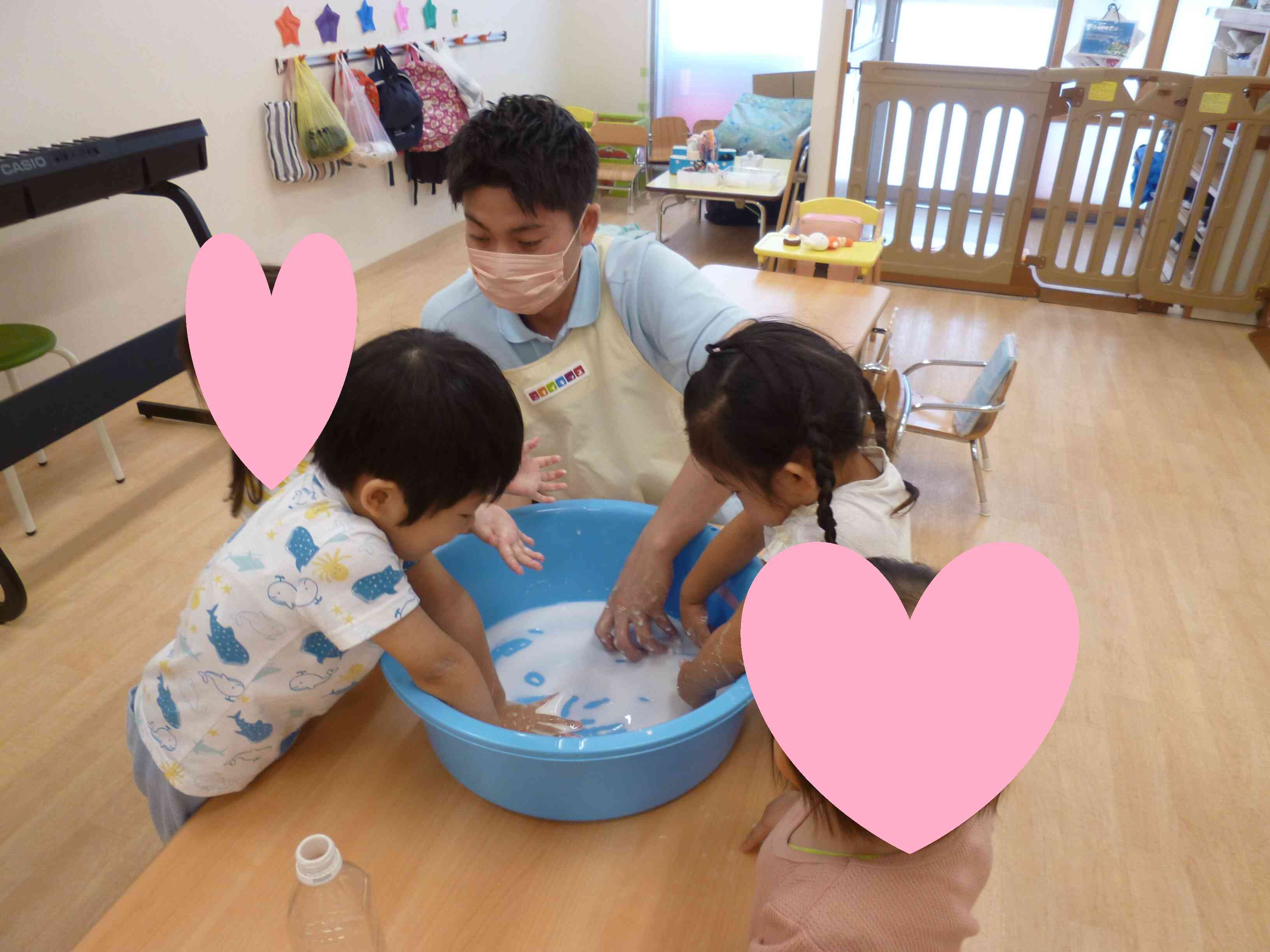 今度は水を入れて伸ばしてみました。