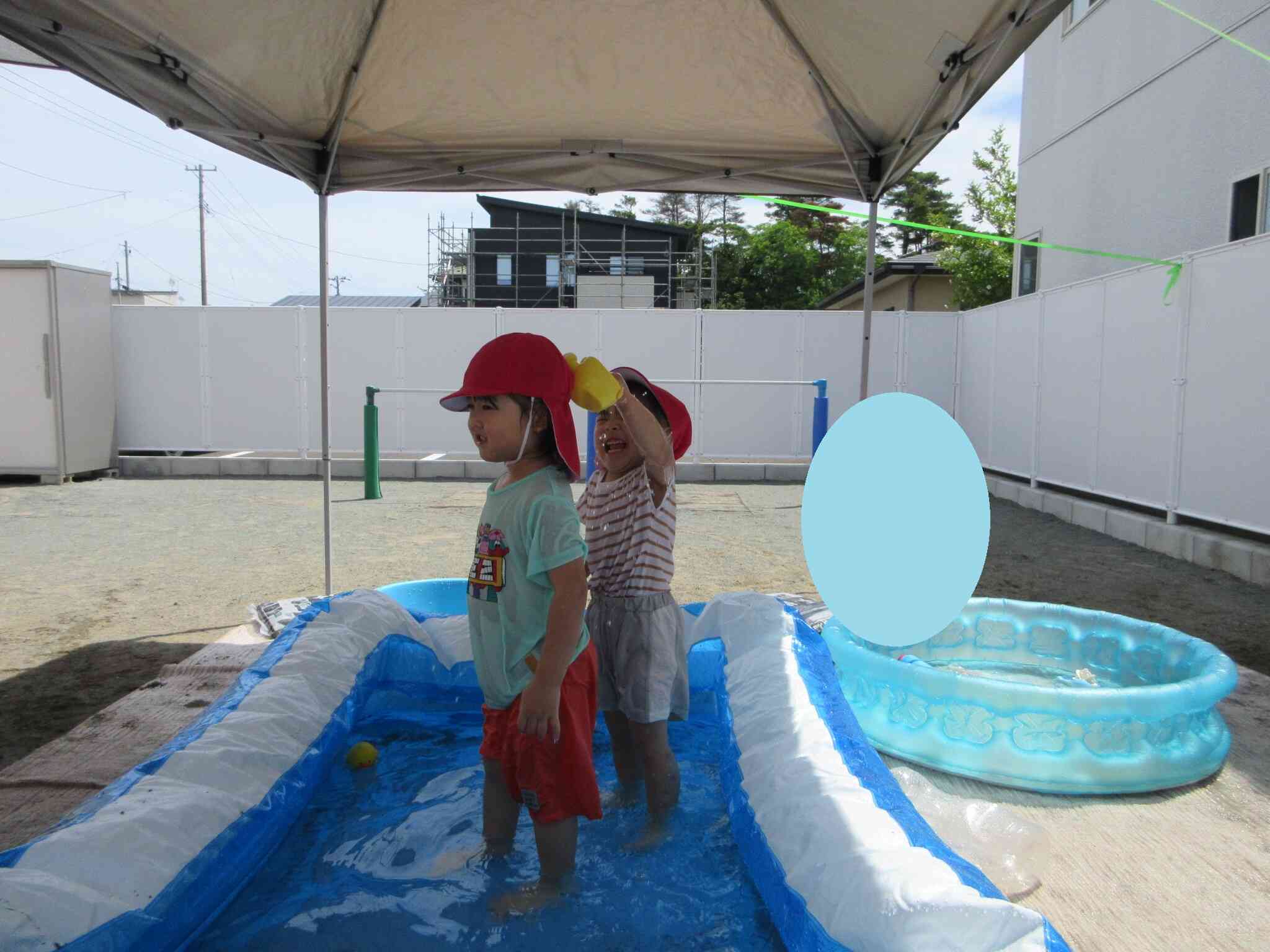 手作りのシャワー気持ちいいでしょ。