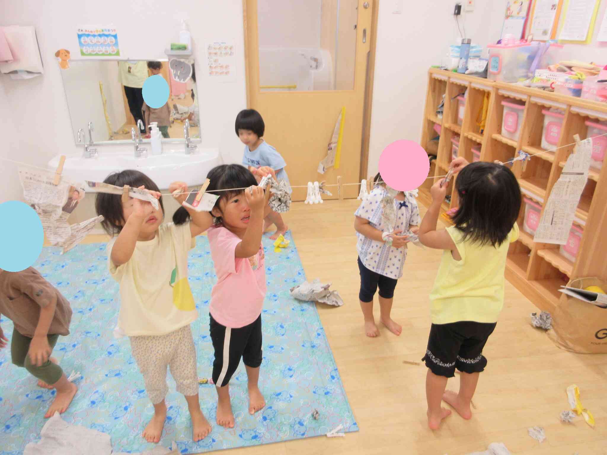 洗濯ごっこをしてみたよ