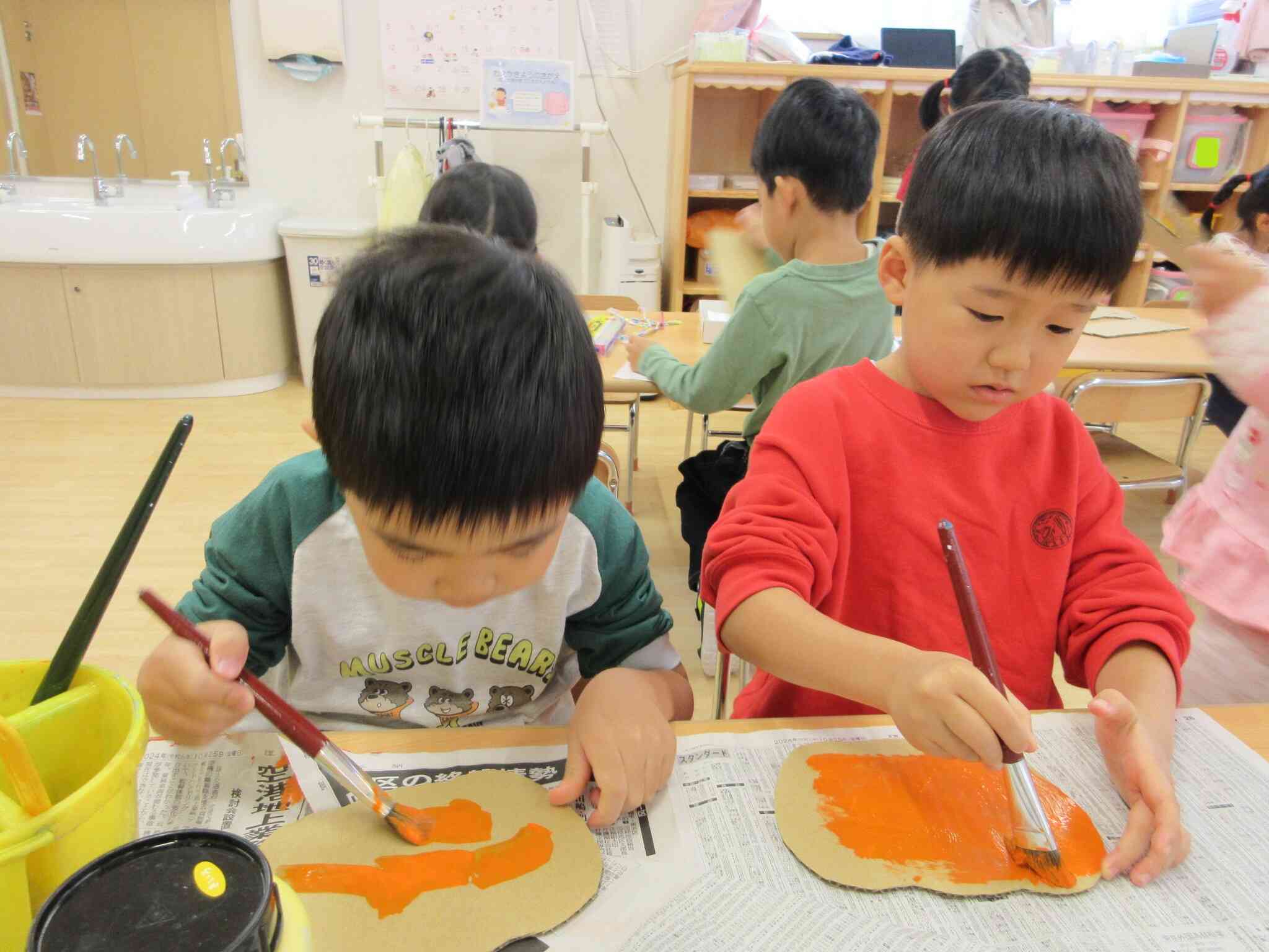 ハロウィンバックとお面を作ったよ