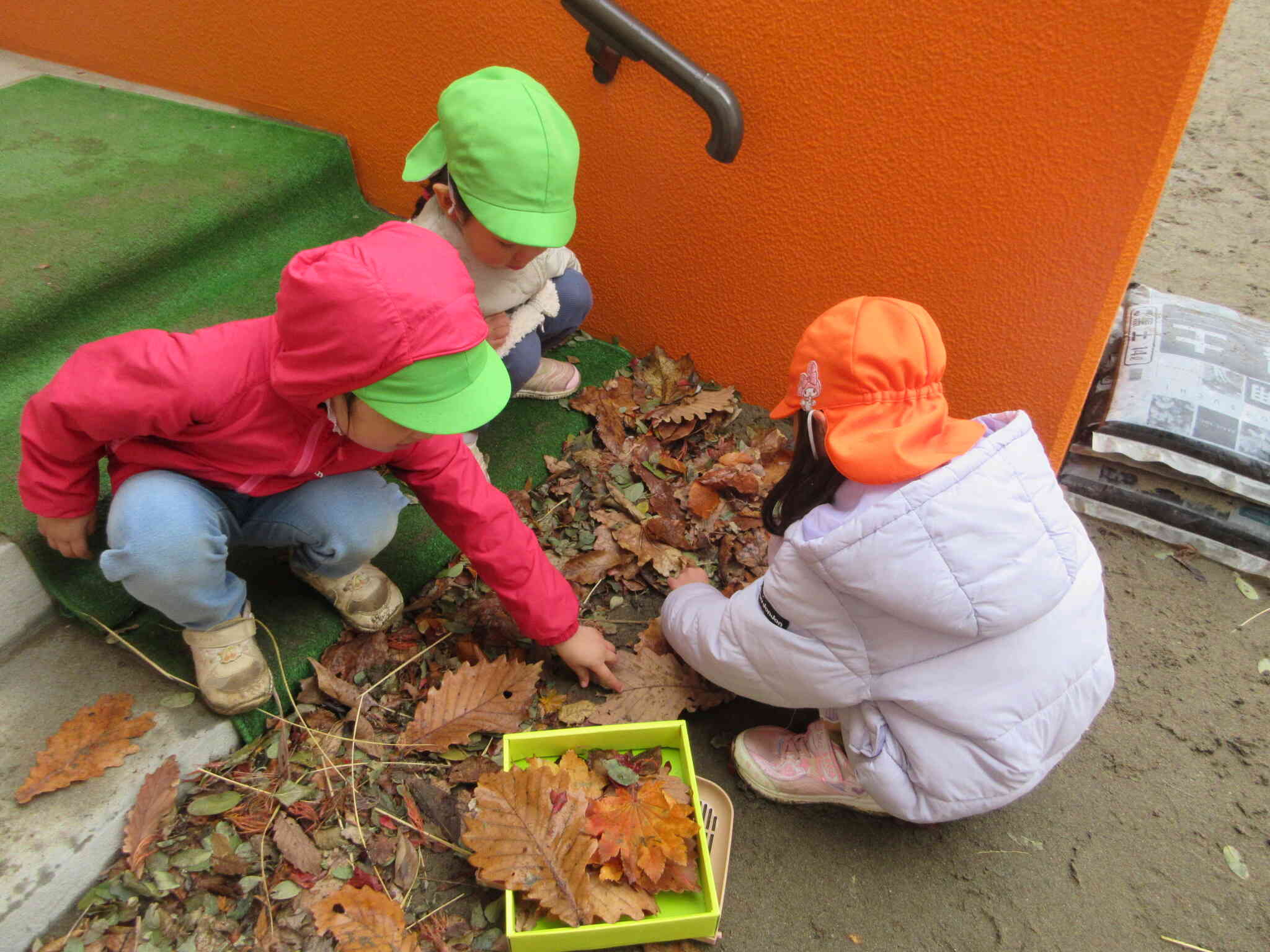 この葉っぱも劇ごっこに使えそう！