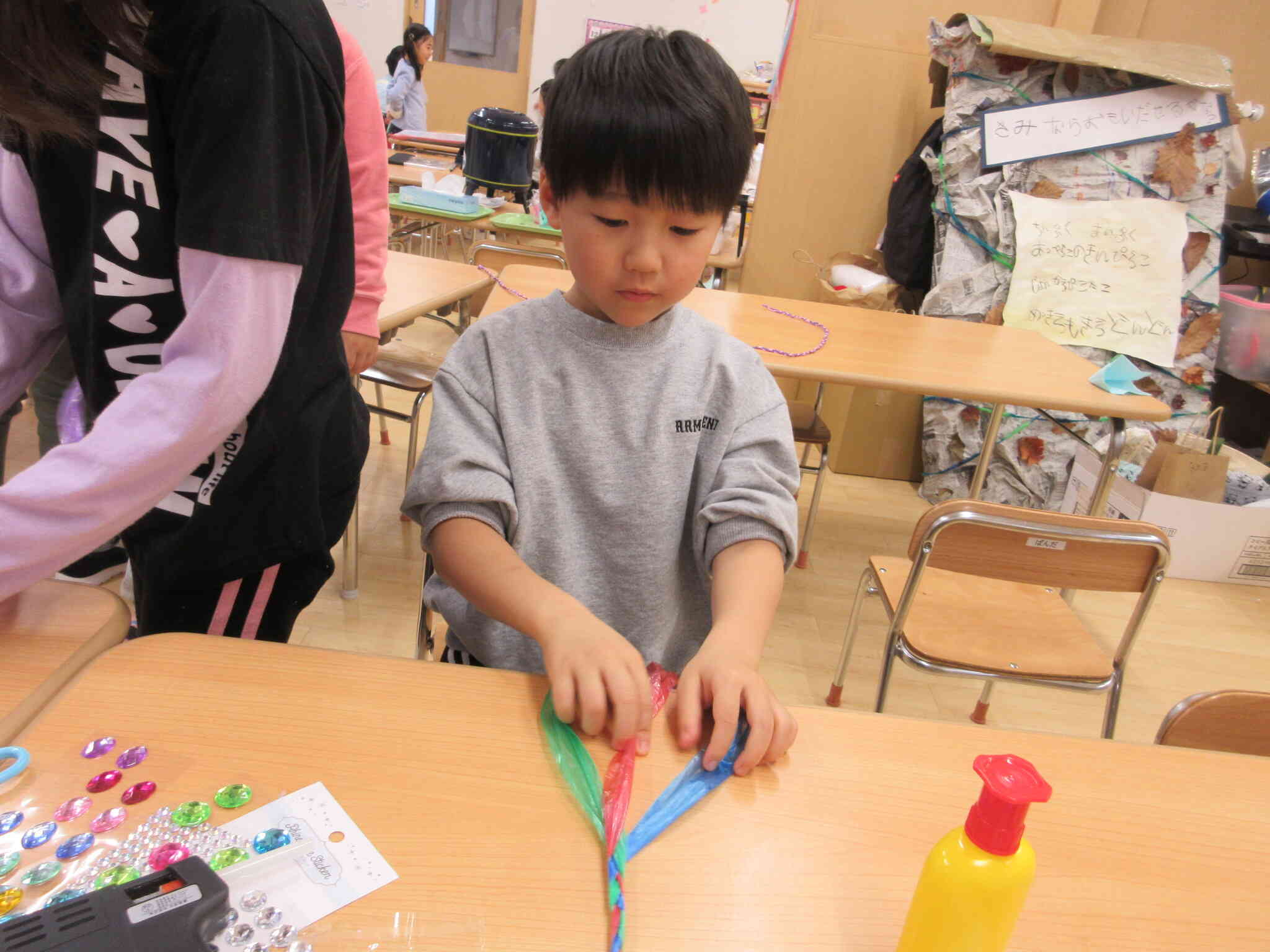 三つ編み難しいけど楽しいね