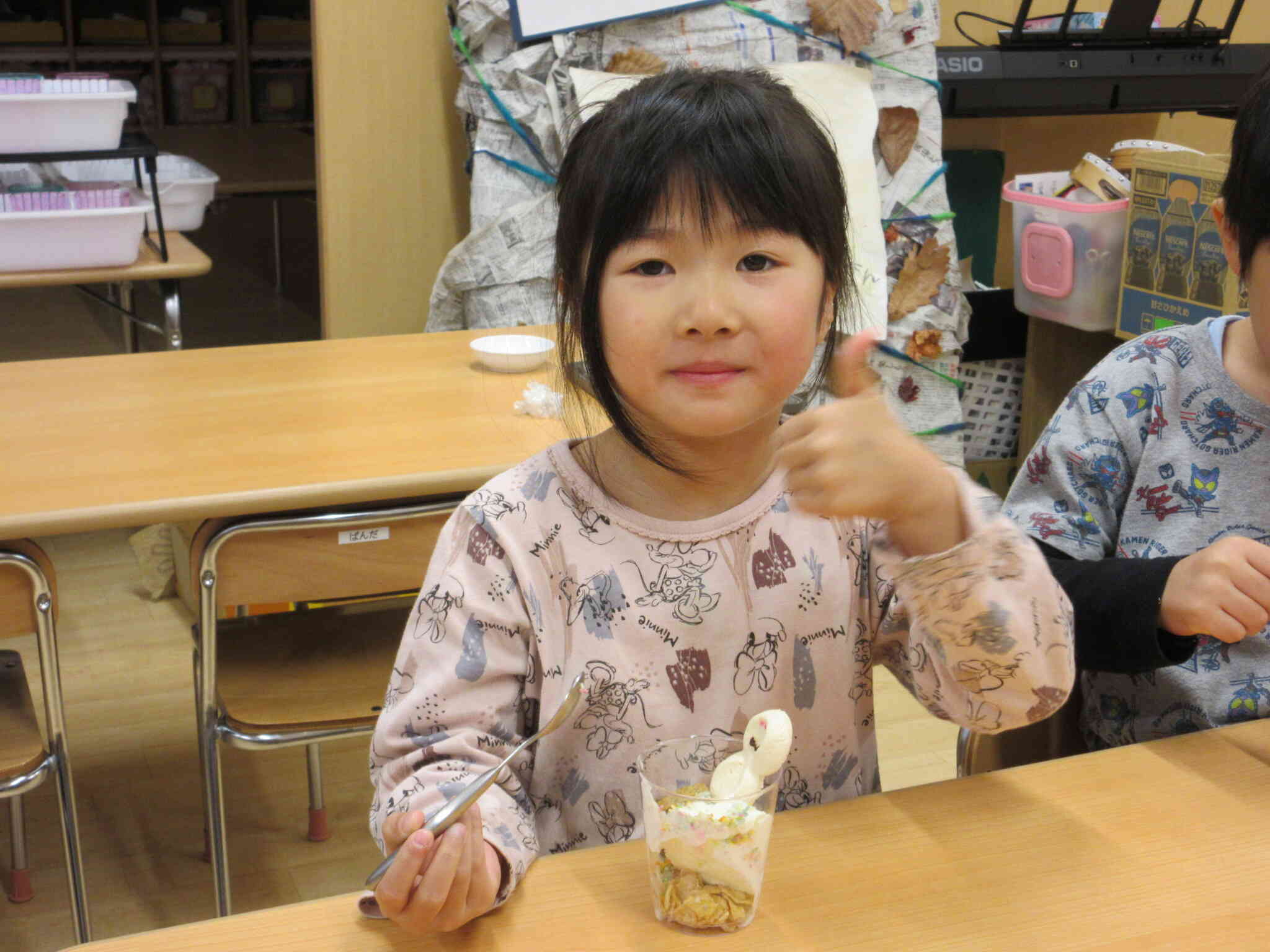 美味しすぎて思わずにっこり