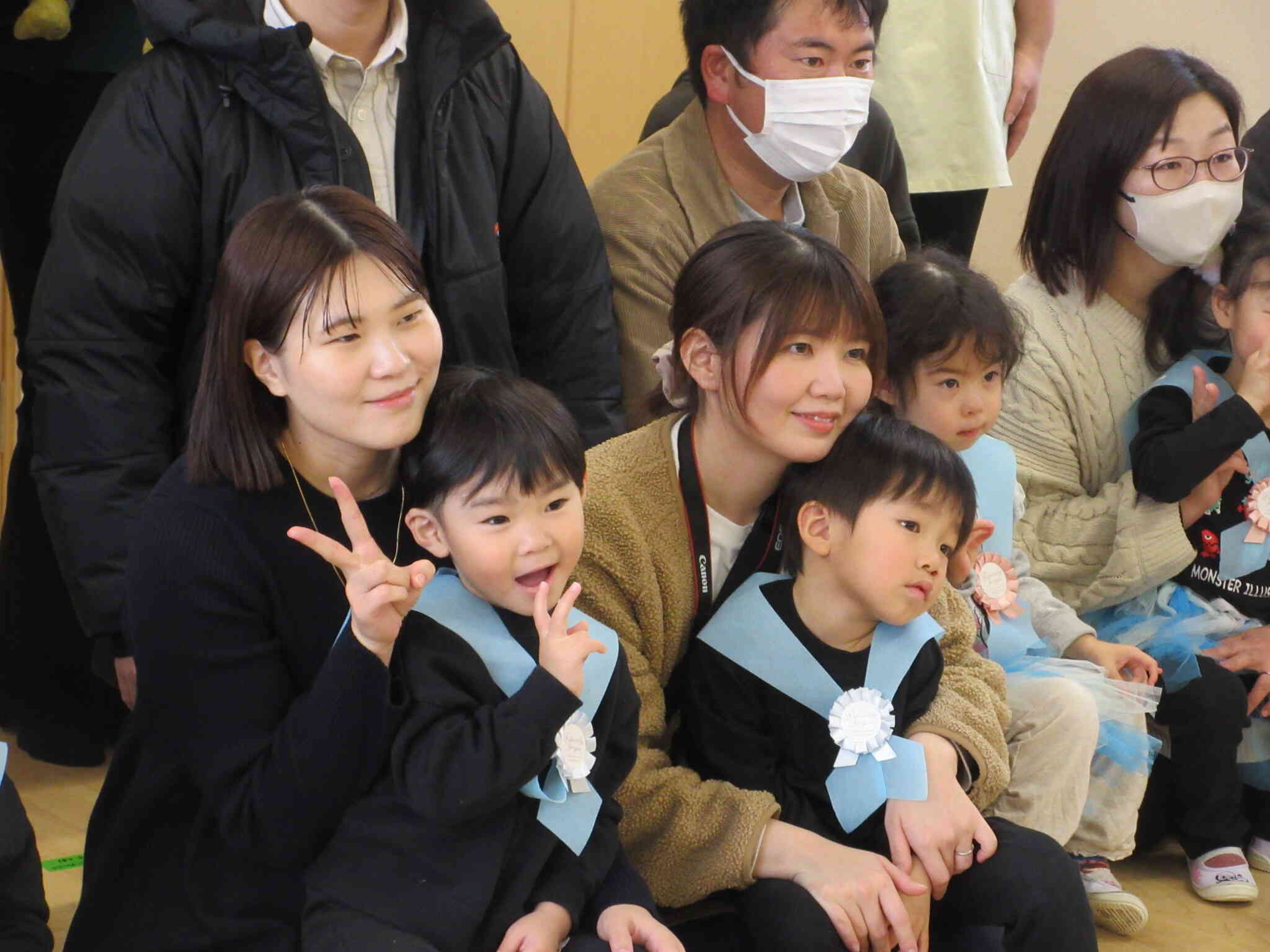 お母さんと一緒にハイチーズ！