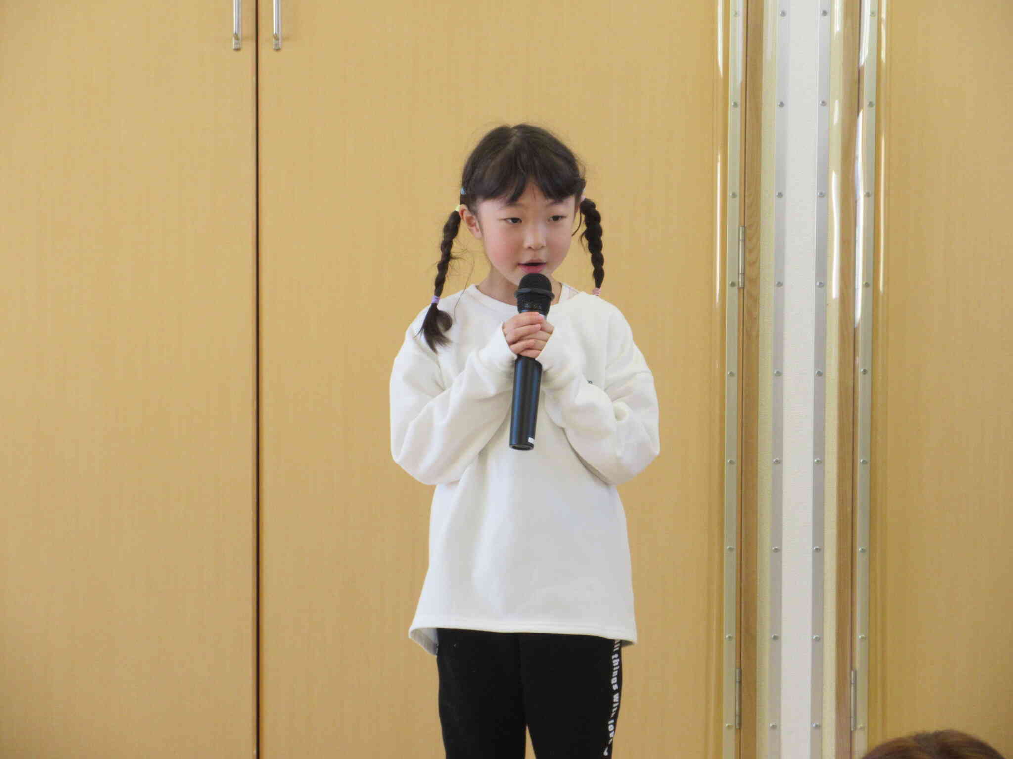 みんなの前でお話も堂々してくれました