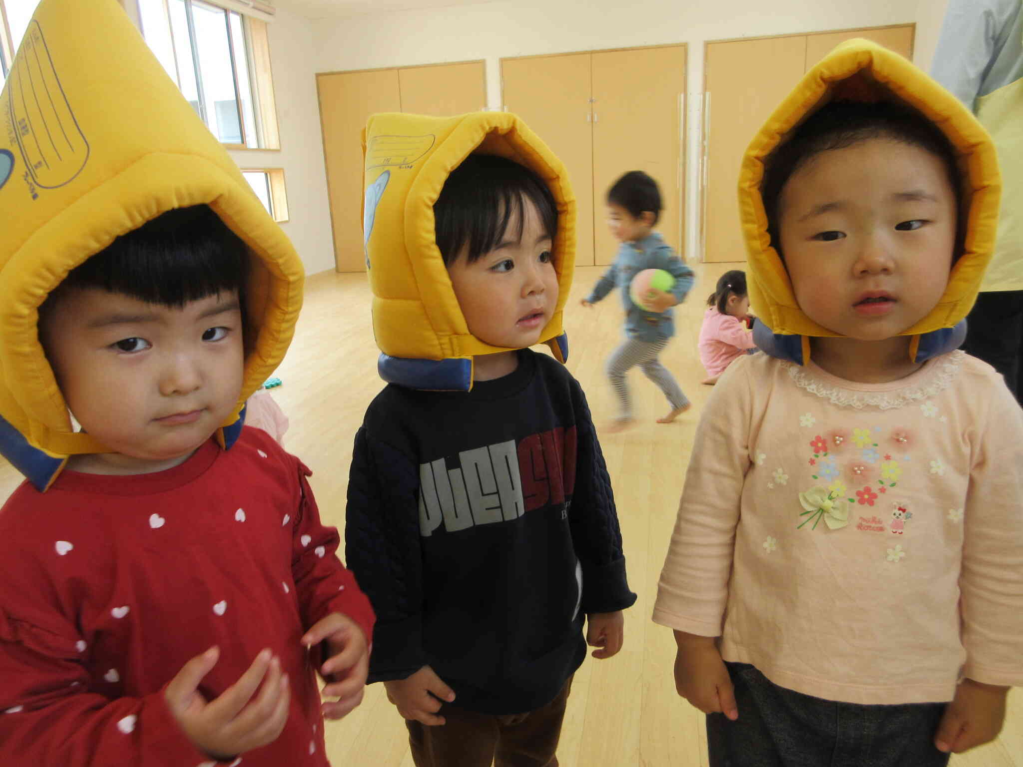 かぶったよ～！