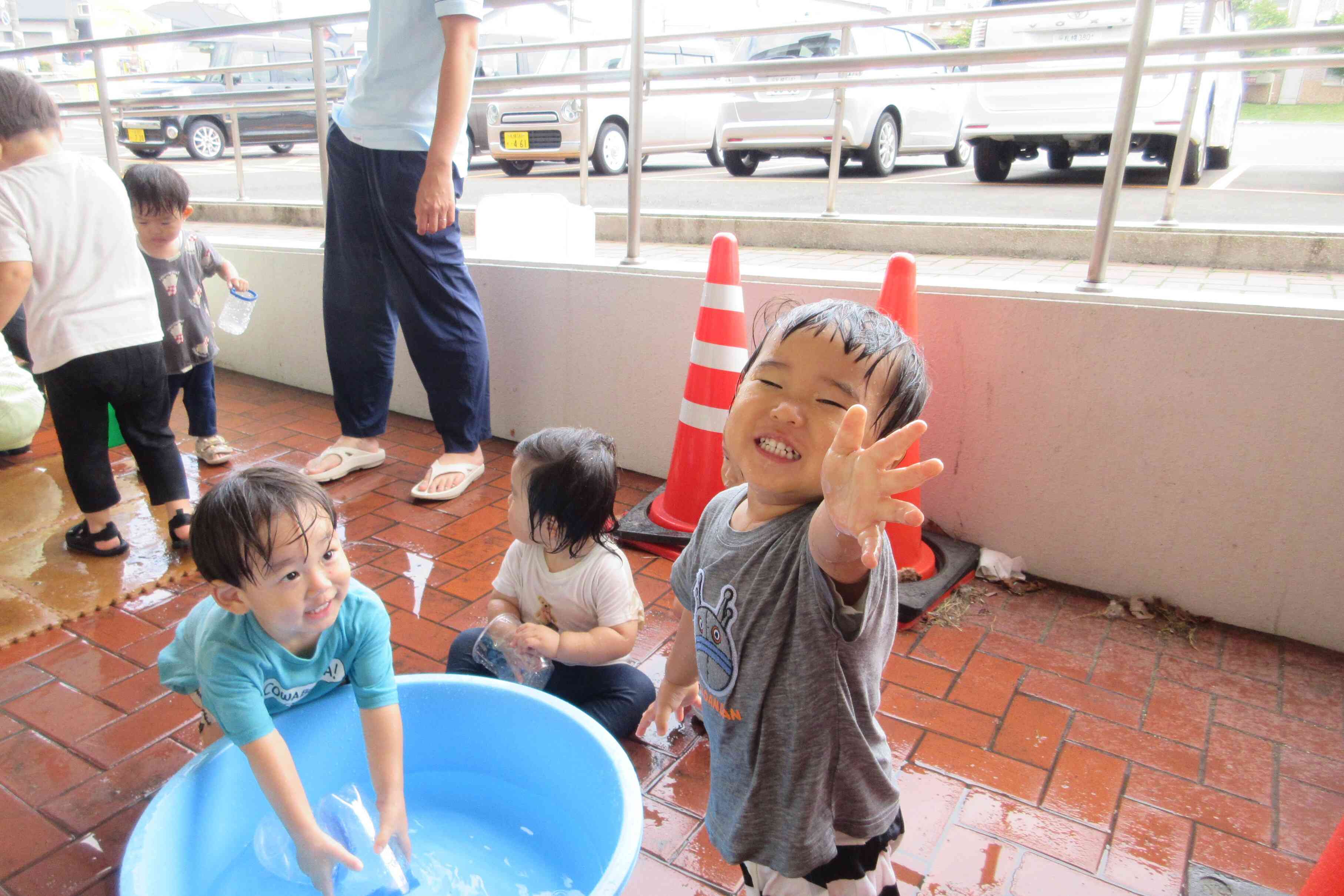 今年も沢山水遊びをしたね!