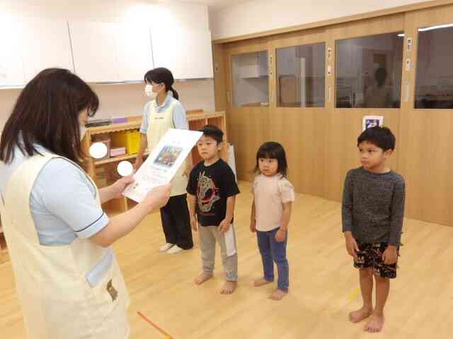 園長先生からの表彰式です